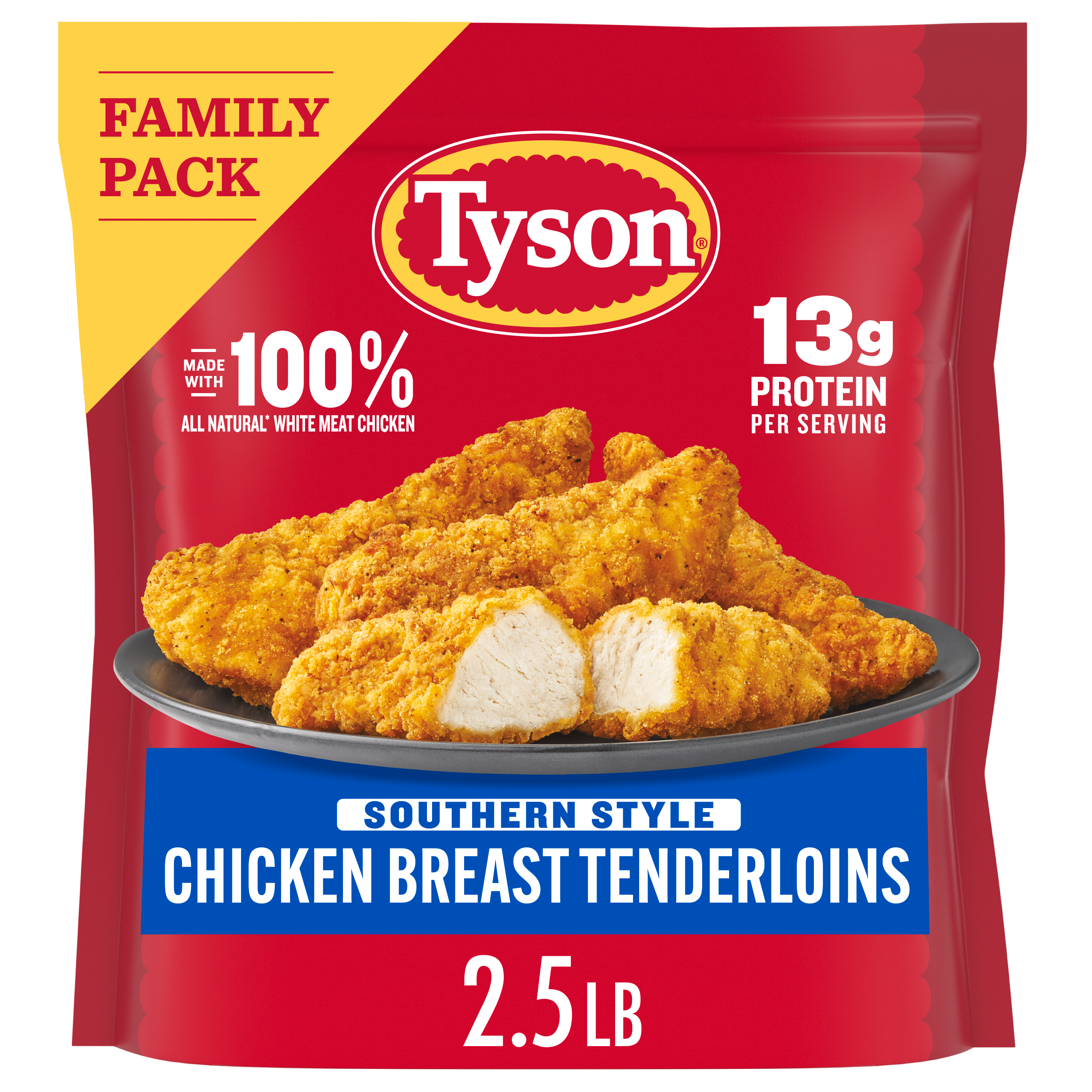 Tyson Frozen Southern Style Chicken Breast Tenderloins Family Pack