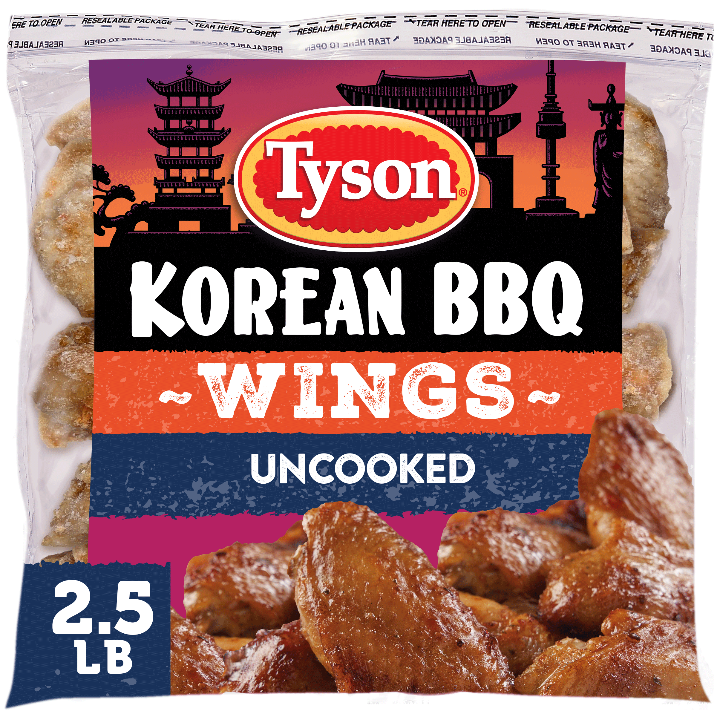 Tyson Korean BBQ Frozen Chicken Wings Bag Giant Eagle Because