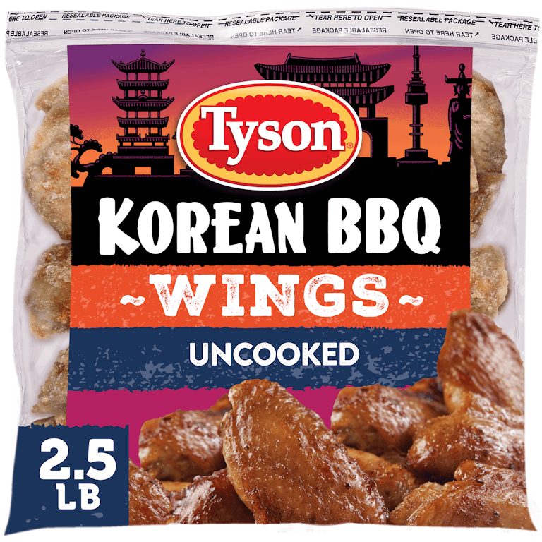 Tyson Korean BBQ Frozen Chicken Wings Bag Giant Eagle Because
