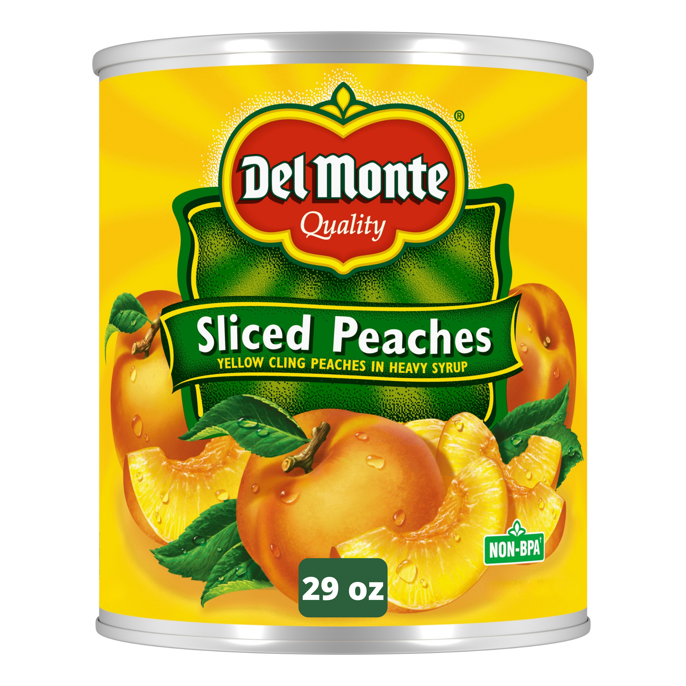 Del Monte Sliced Peaches in Heavy Syrup, Canned Fruit, 29 oz Can