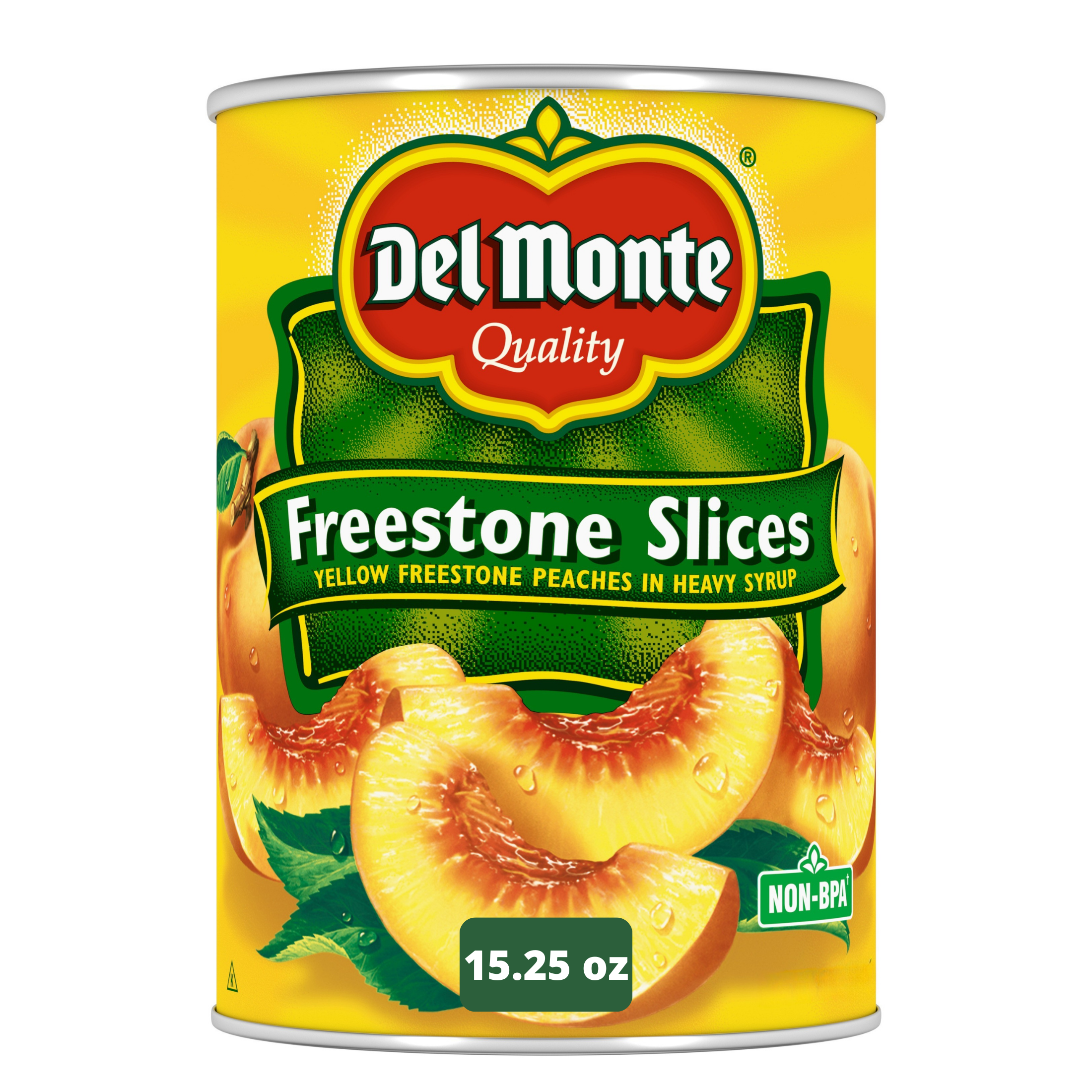 Del Monte Yellow Freestone Sliced Peaches, Canned Fruit, 15.25 oz