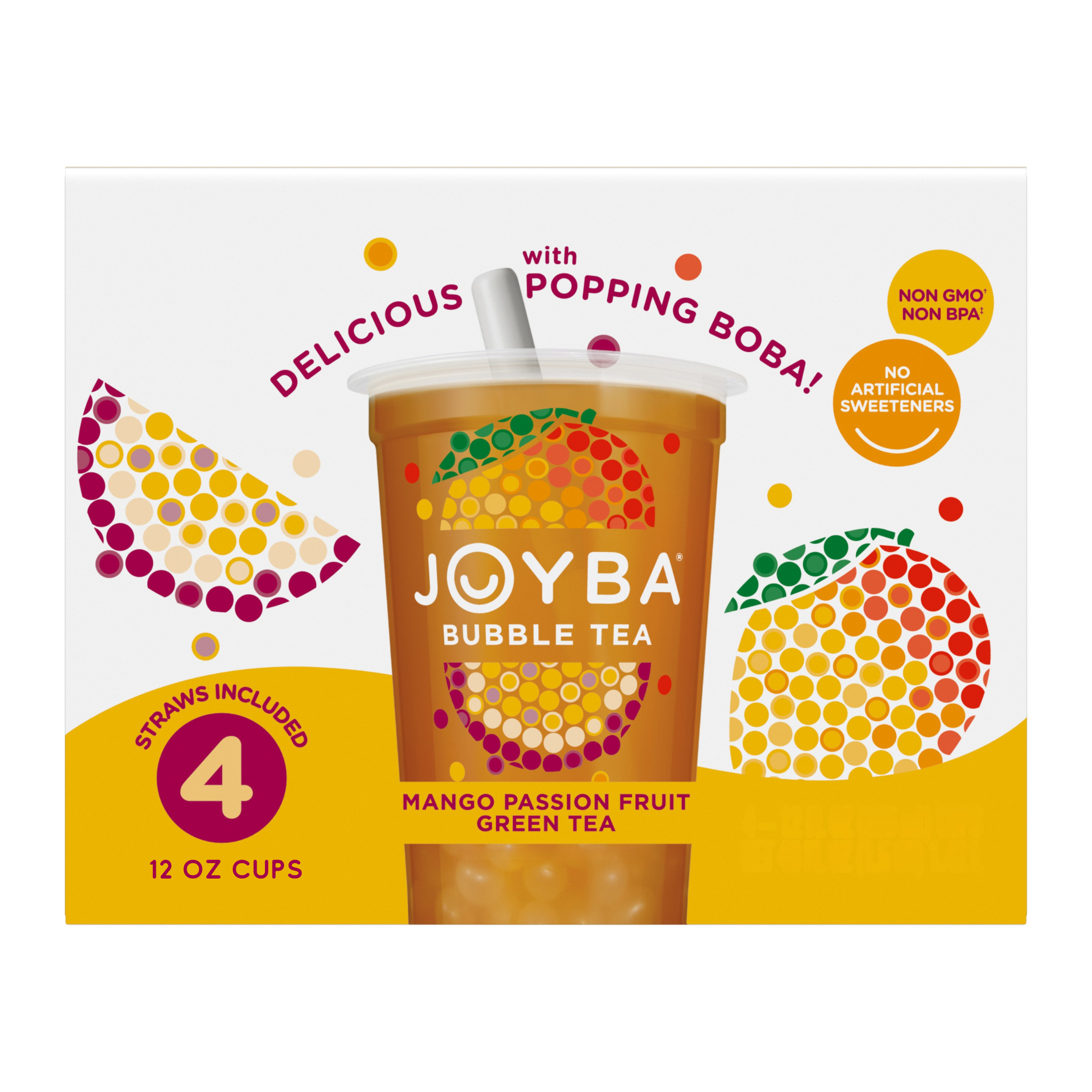 Joyba Raspberry Dragonfruit Black Tea Bubble Tea, 12 fl oz Cup
