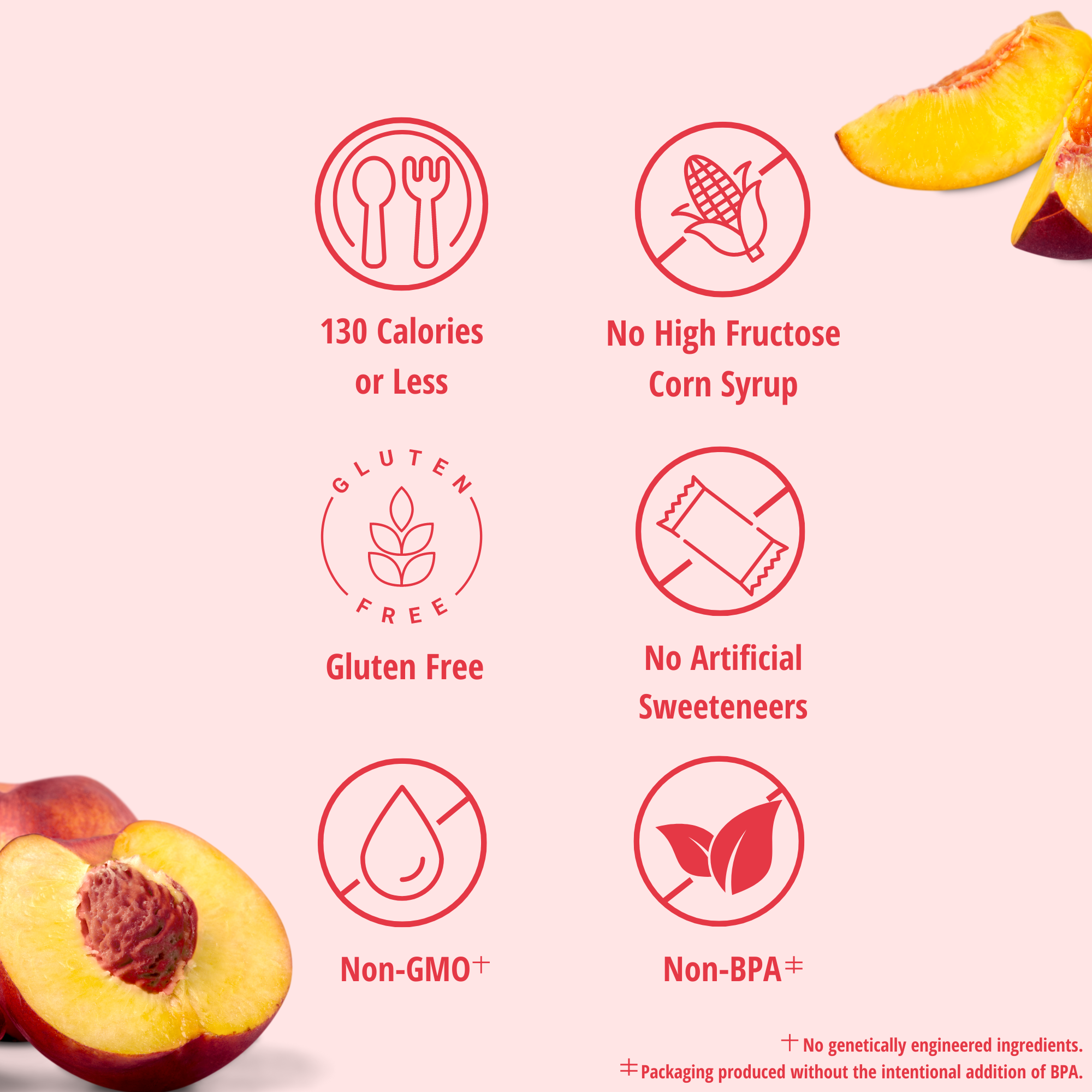 Del Monte Fruit Refreshers Peach Honeysuckle, 7 oz Cups (Pack of 2