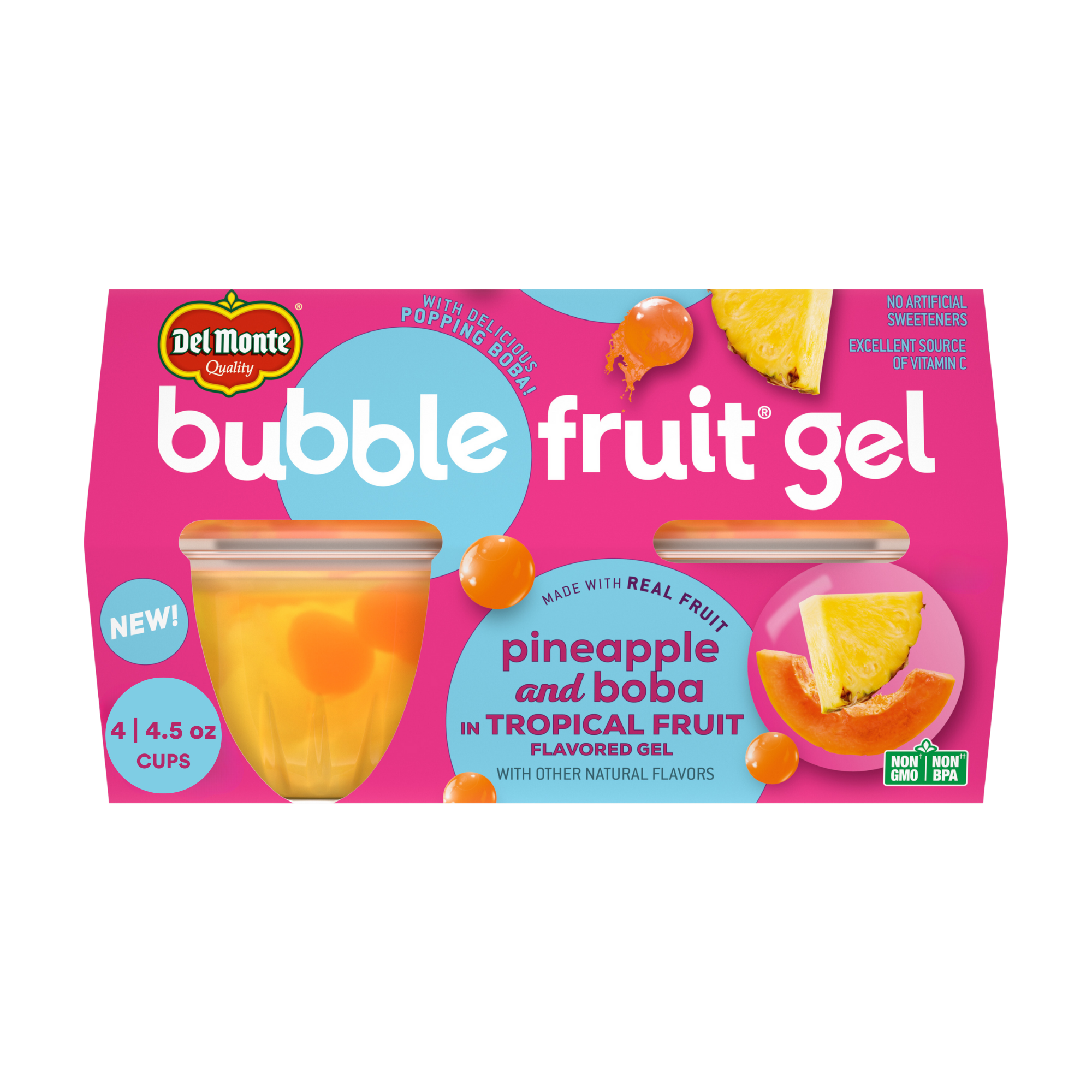 Del Monte® Bubble Fruit® Pineapple Gel Tropical Fruit Cup® Snacks