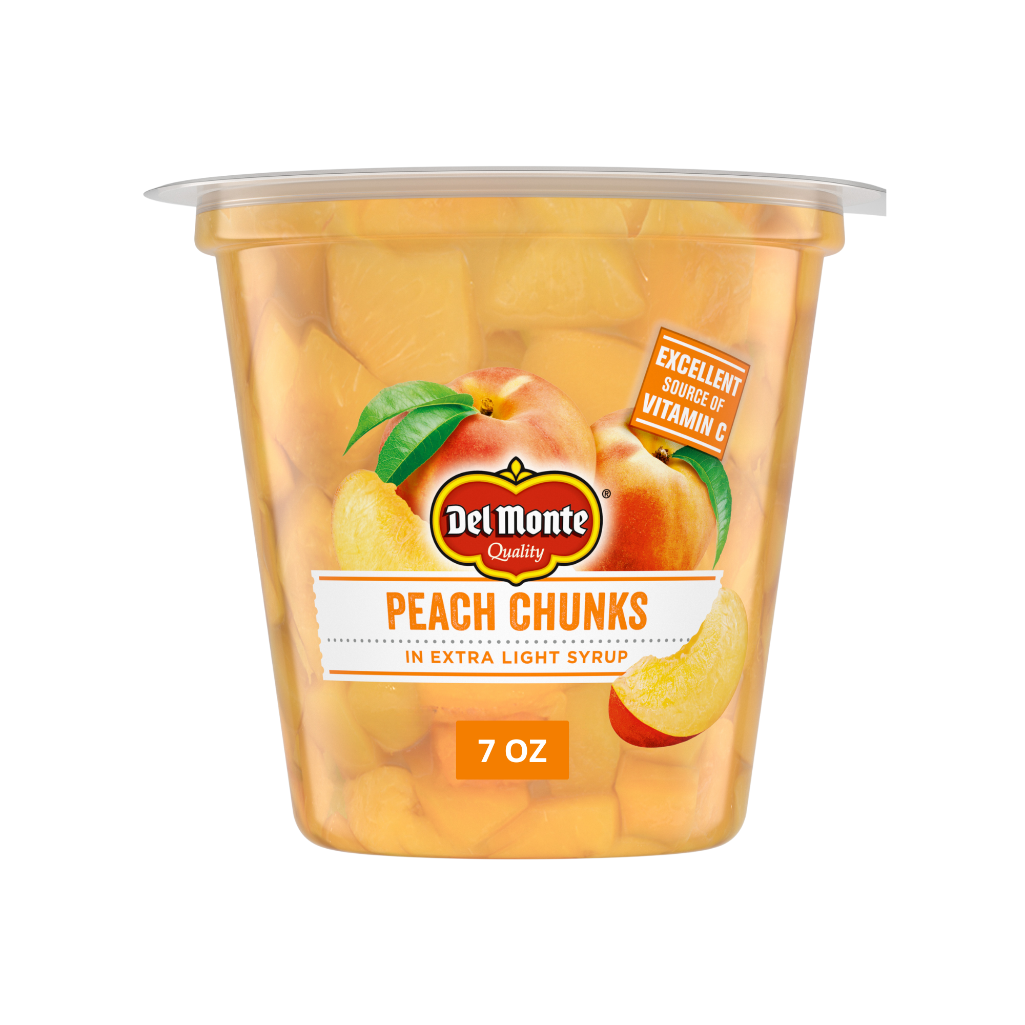 Del Monte Yellow Cling Peach Chunks in Extra Light Syrup, 7 oz