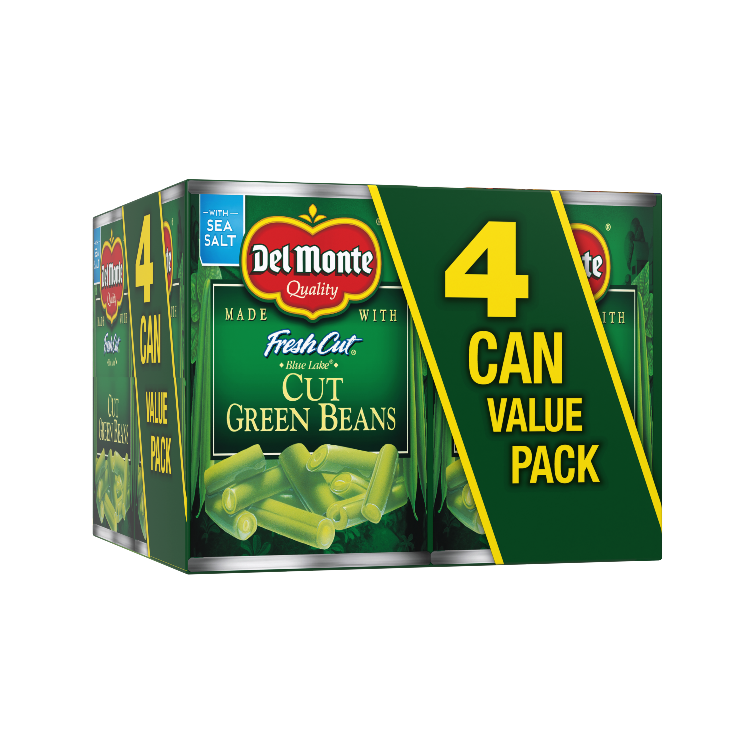 Del Monte Fresh Cut Green Beans, Canned Vegetables, 14.5 oz Can