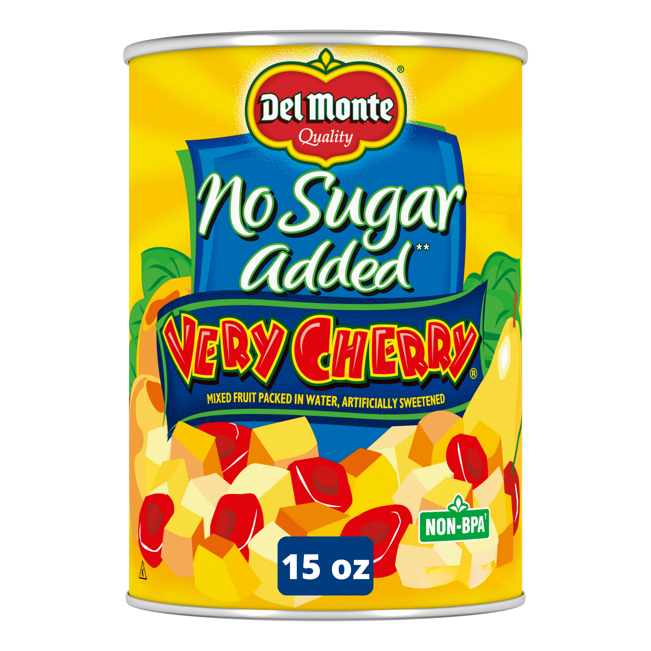 Del Monte Very Cherry No Sugar Added Mixed Fruit, Canned Fruit
