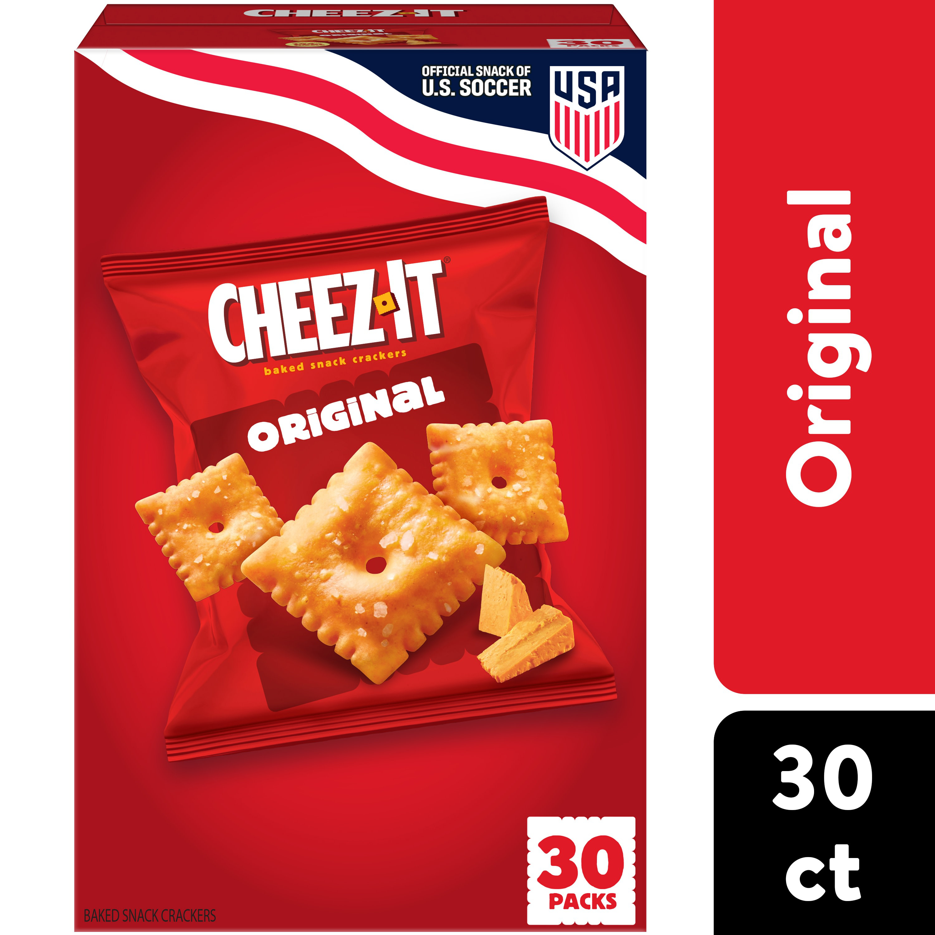 Cheez-It Cheese Crackers Extra Toasty Cheddar Jack, Baked Snack