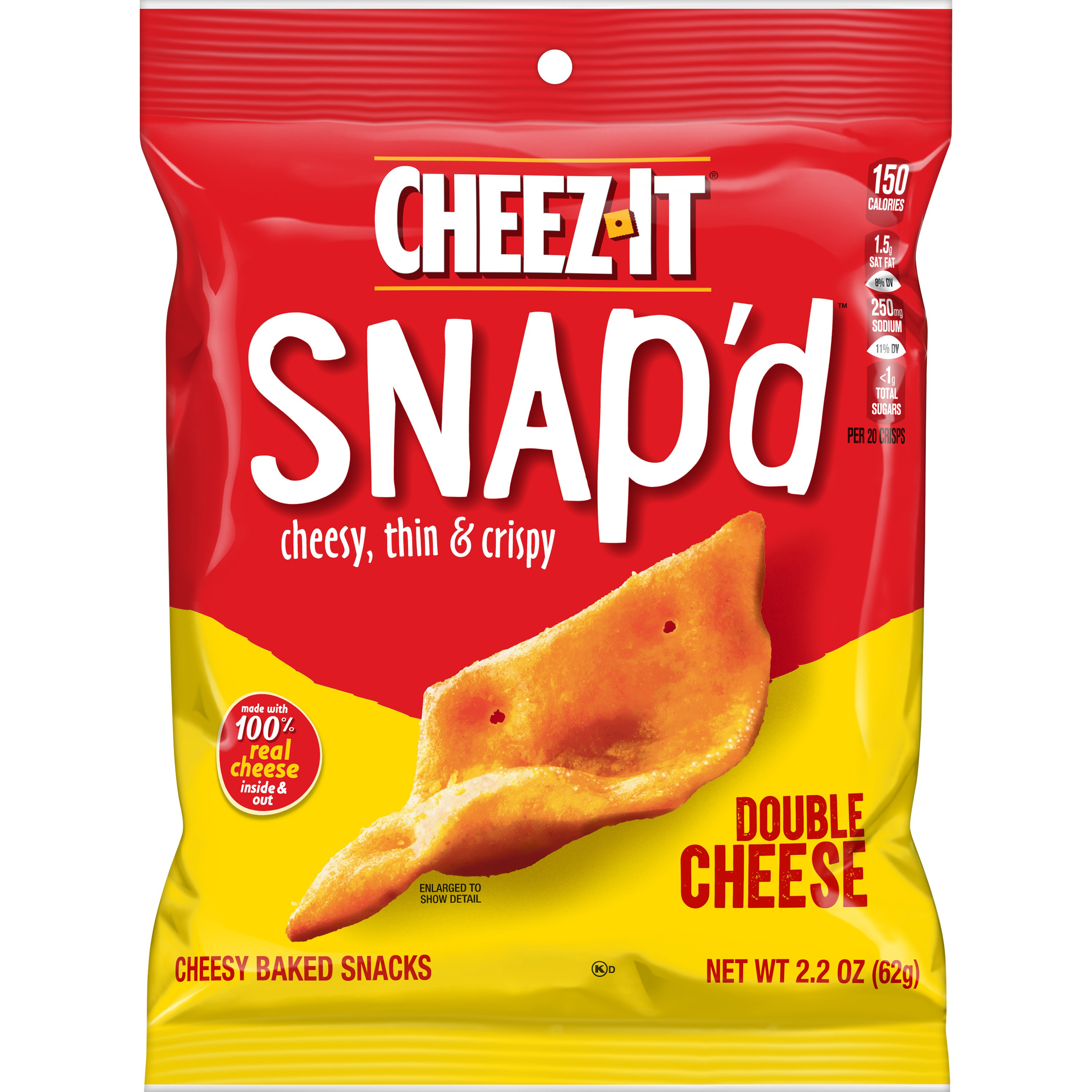 ピーナッツページ Cheez-It Snap'd Cheese Cracker Chips Double Cheese, Thin