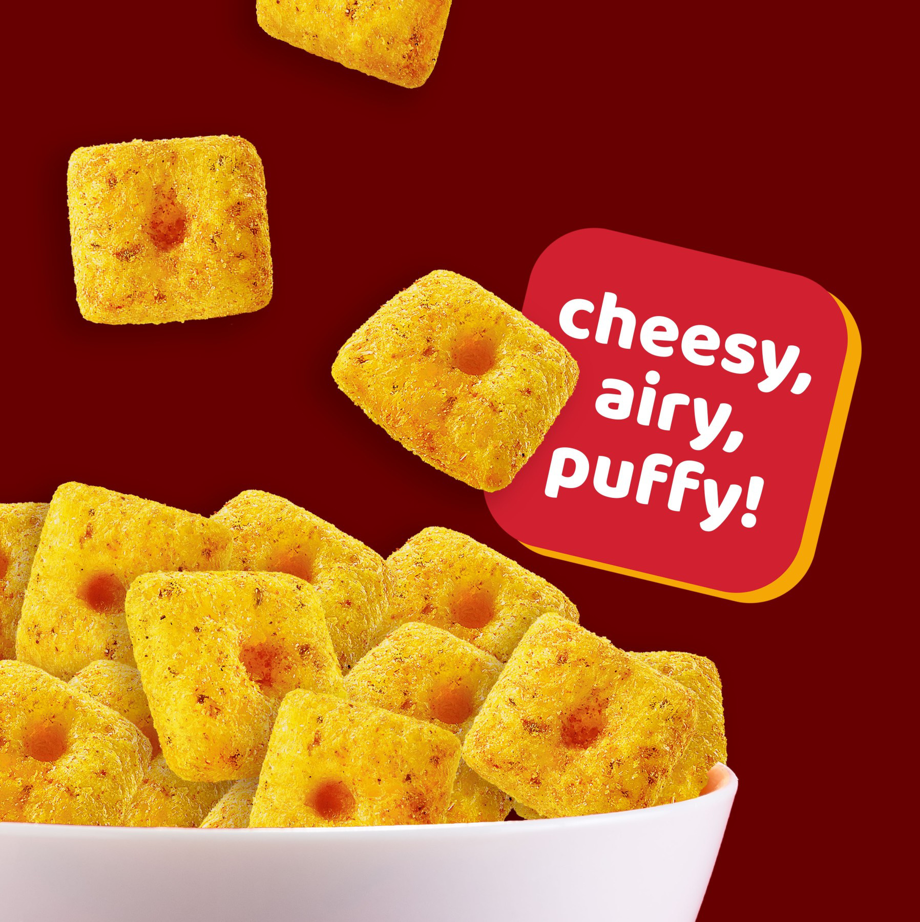 Cheez-It Puff'd Cheesy Baked Snacks Cheese Pizza, Puffed Snack