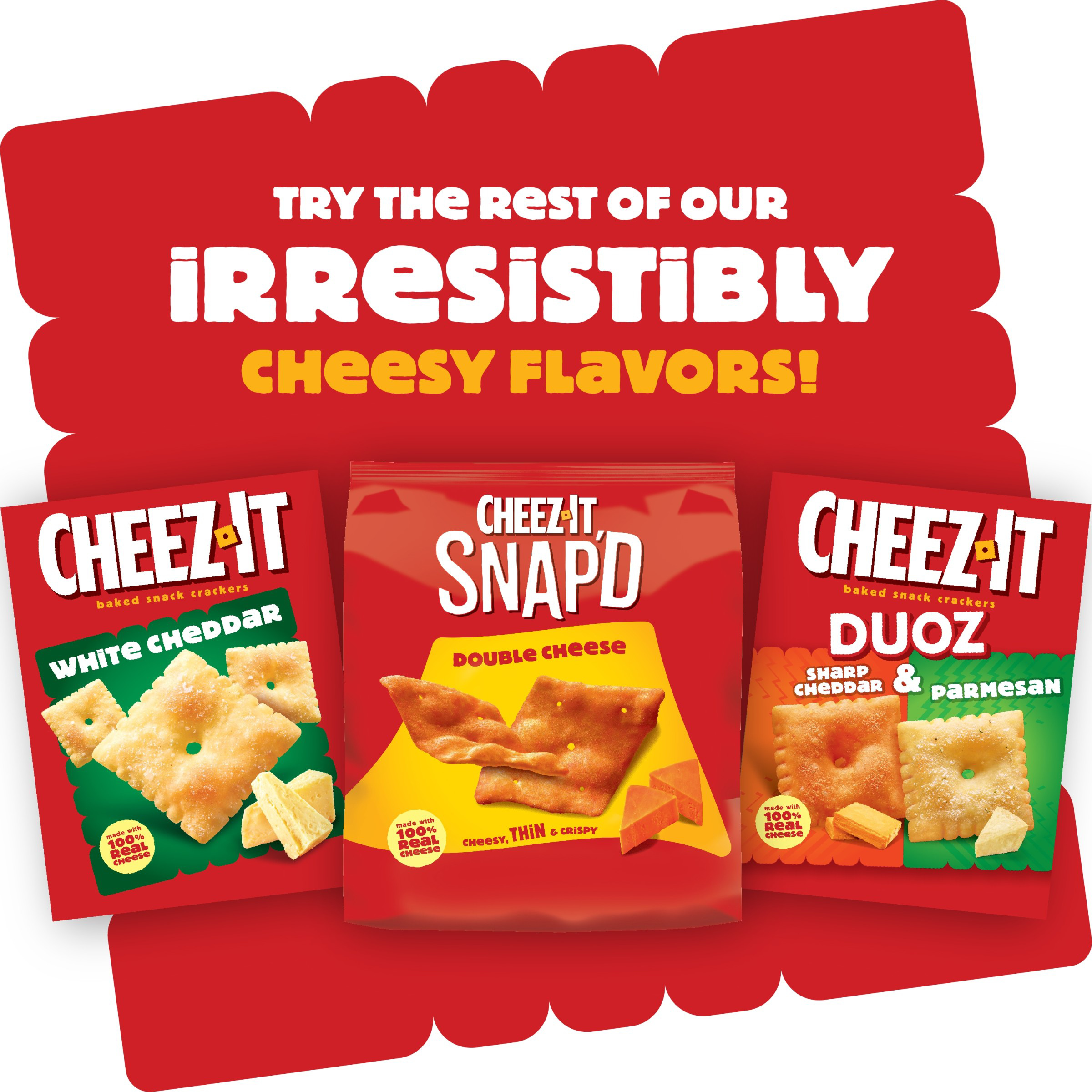 Cheez-It Grooves Crunchy Cheese Crackers Sharp White Cheddar