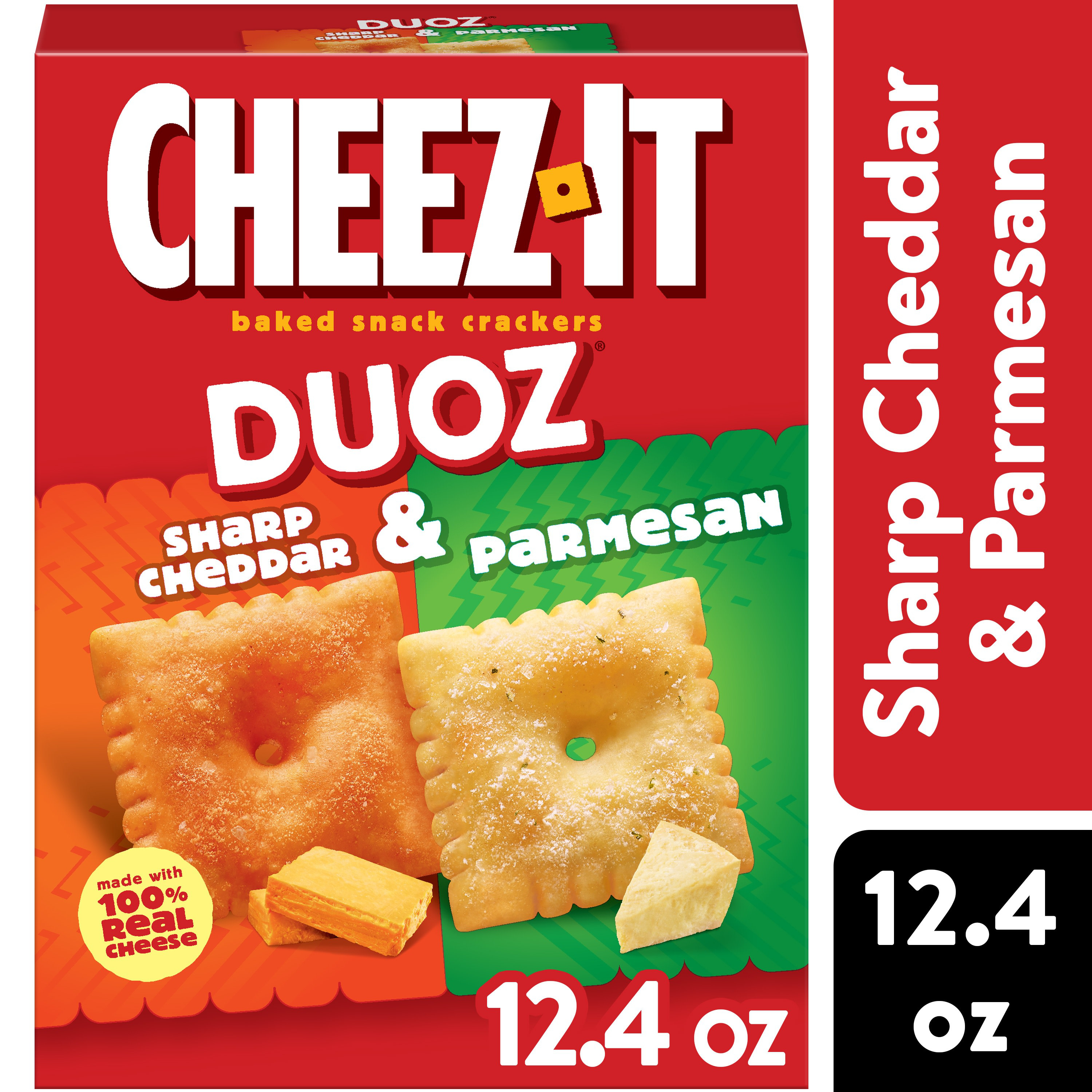 Cheez-It DUOZ Baked Snack Crackers Sharp Cheddar and Parmesan