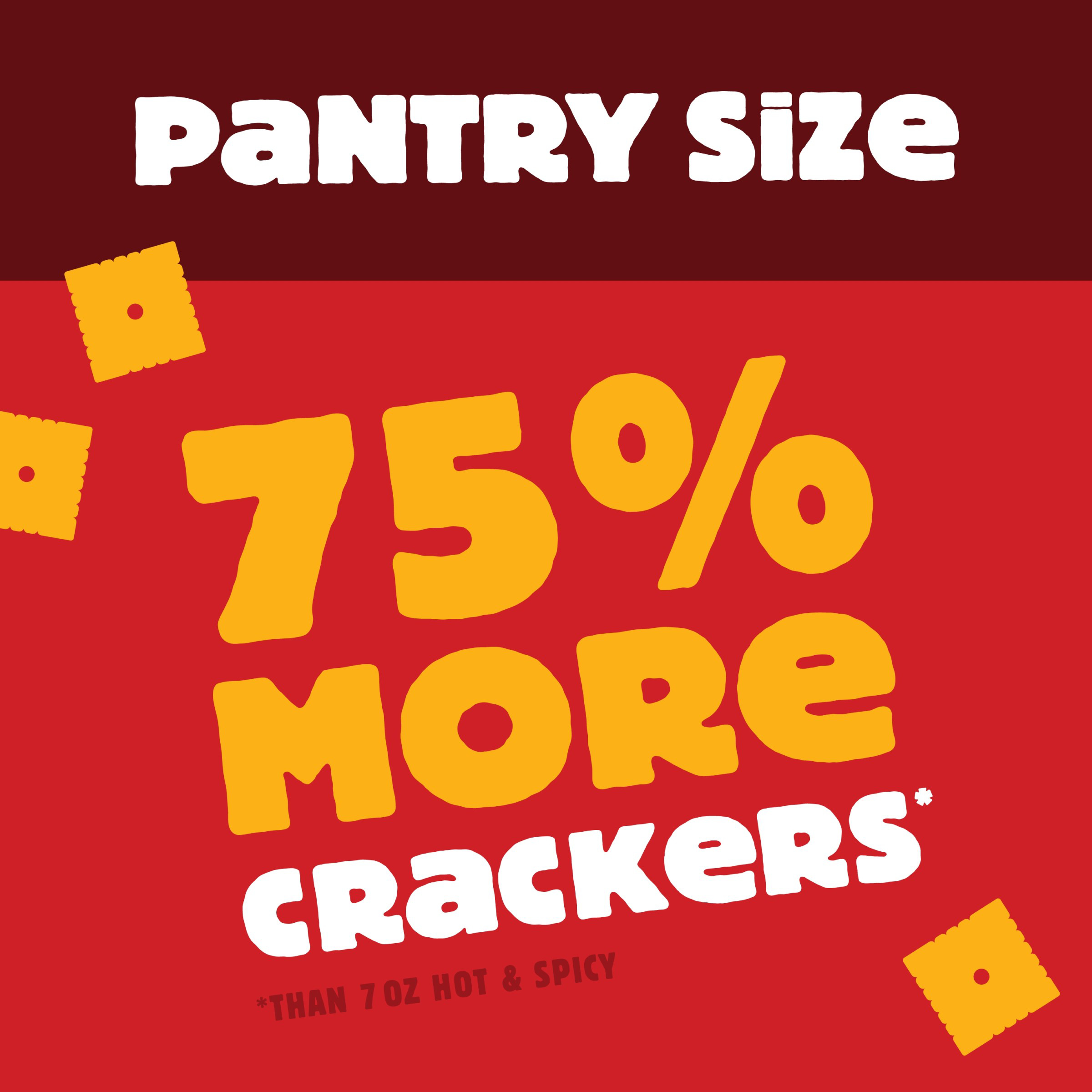 Cheez-It Cheese Crackers Hot and Spicy, Baked Snack Crackers