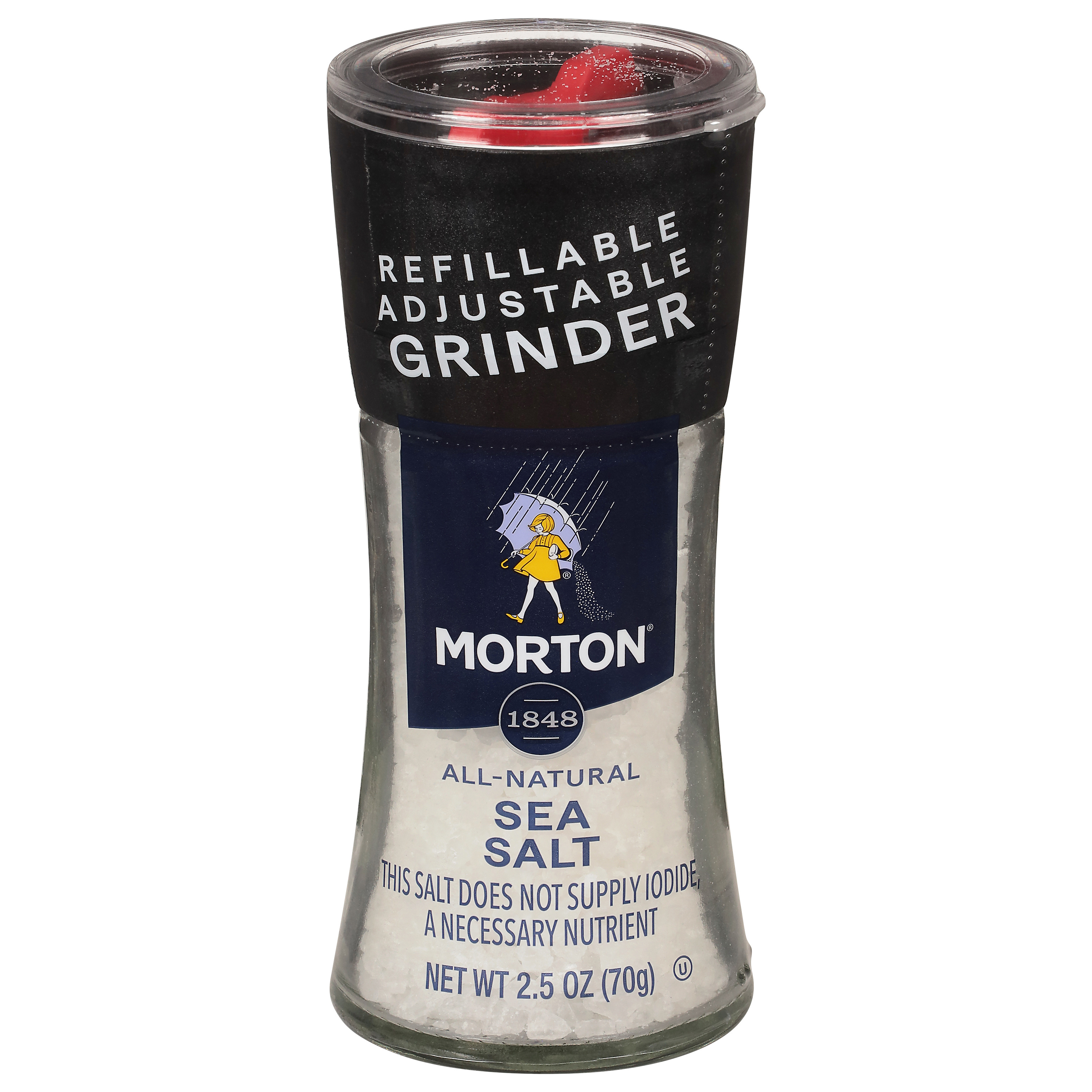 Morton® Sea Salt Grinder - For Use While Cooking or at the Table