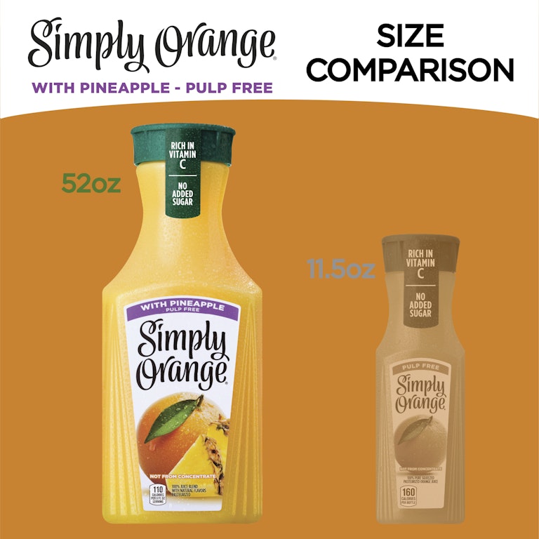 Simply Orange Juice with Pineapple, 52 fl oz Giant Eagle