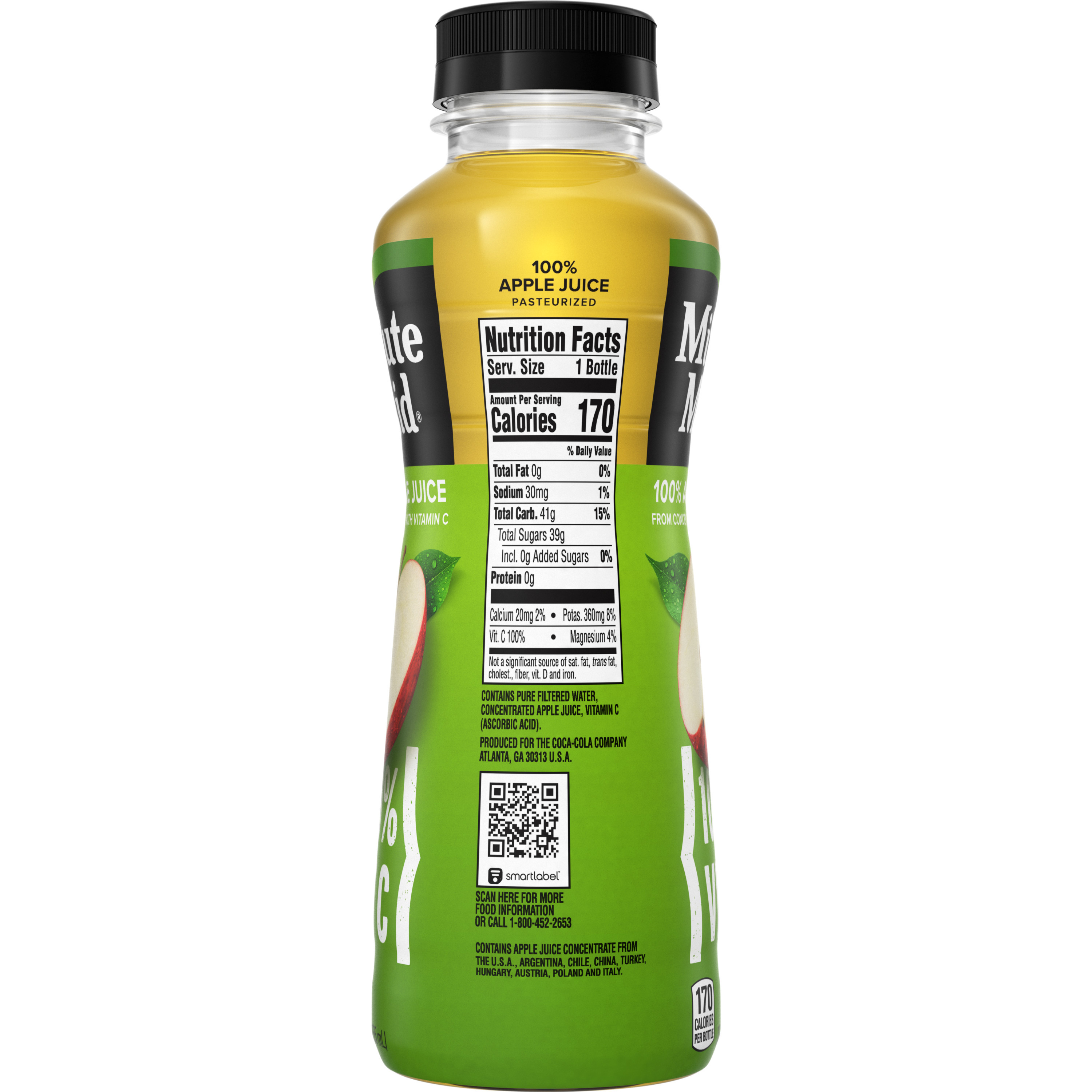Minute Maid Apple Juice with vitamin C, Fruit Juice Drink, 12 fl