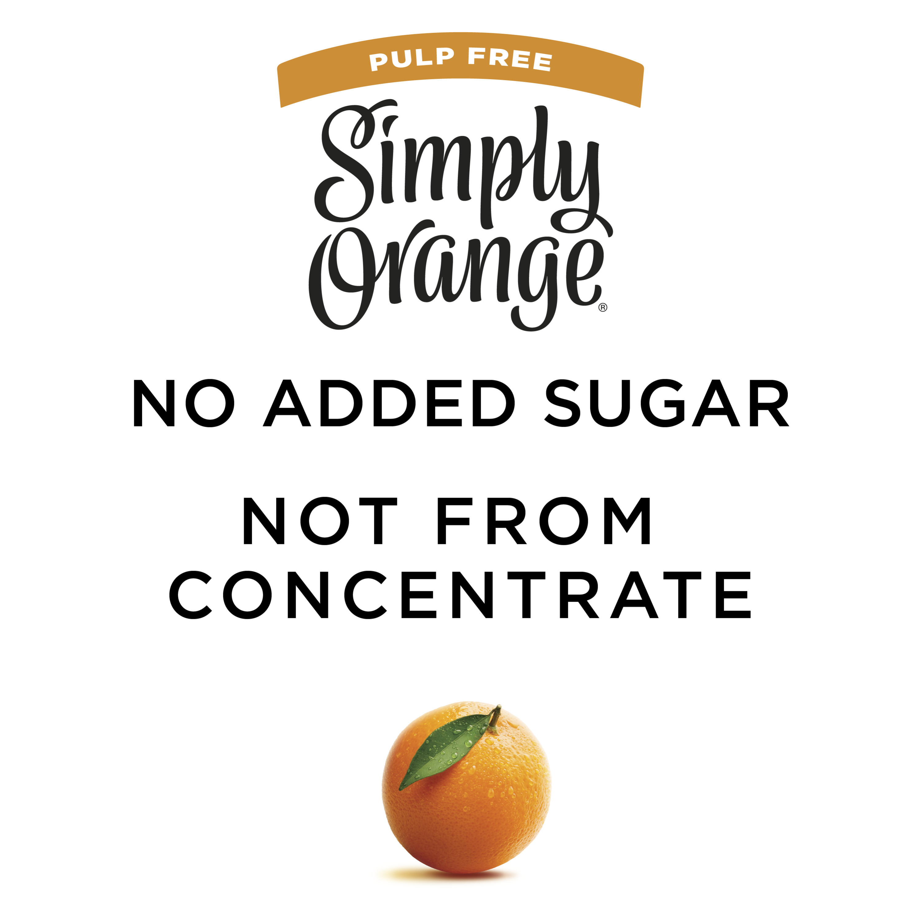 Simply Orange Pulp Free Orange Juice Bottle, 52 fl oz | Giant