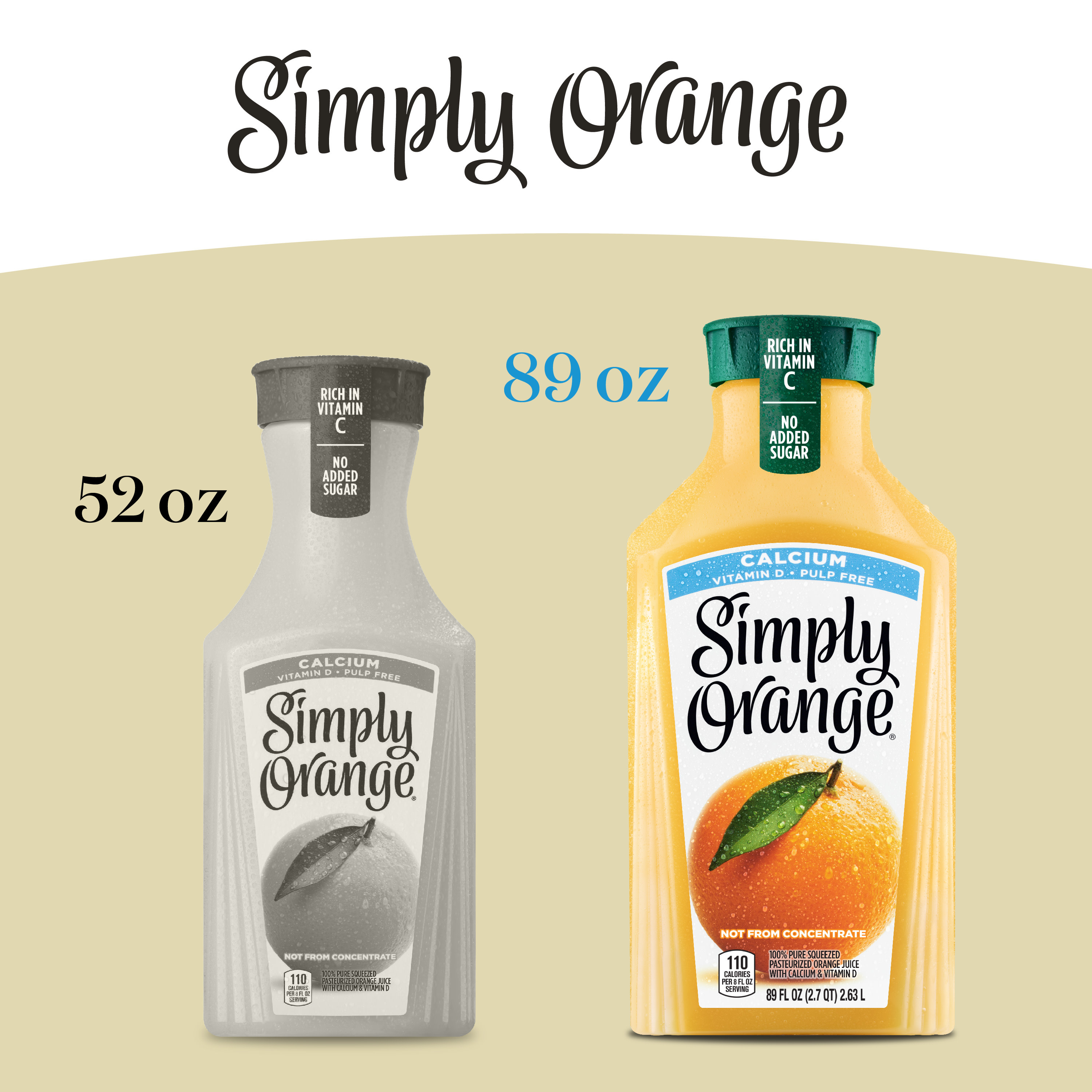 52 Oz Simply Orange No Pulp Simply Non-GMO, Pulp-Free, Fresh
