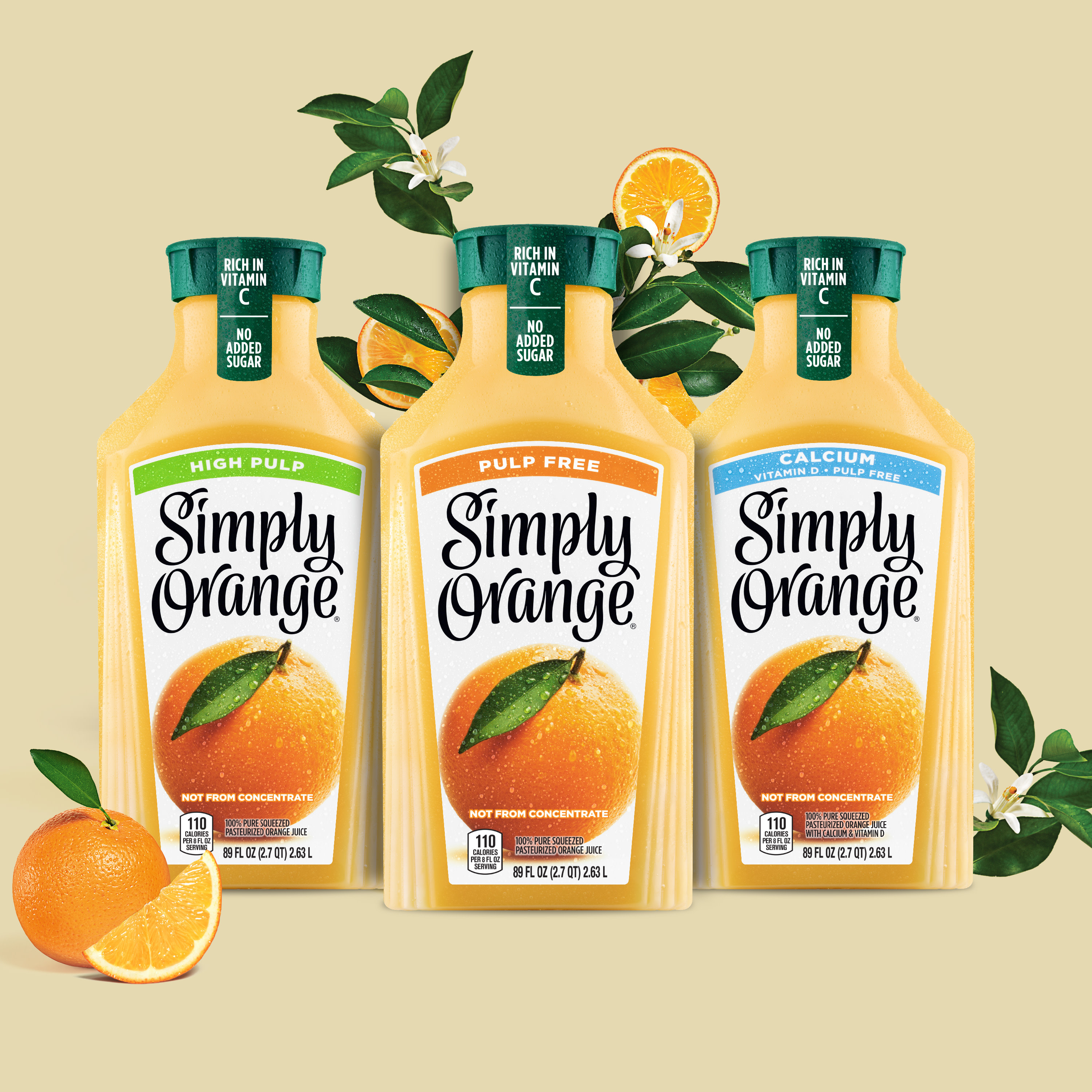 Simply Orange Juice Pulp Free Bottle, 89 fl oz | Giant Eagle
