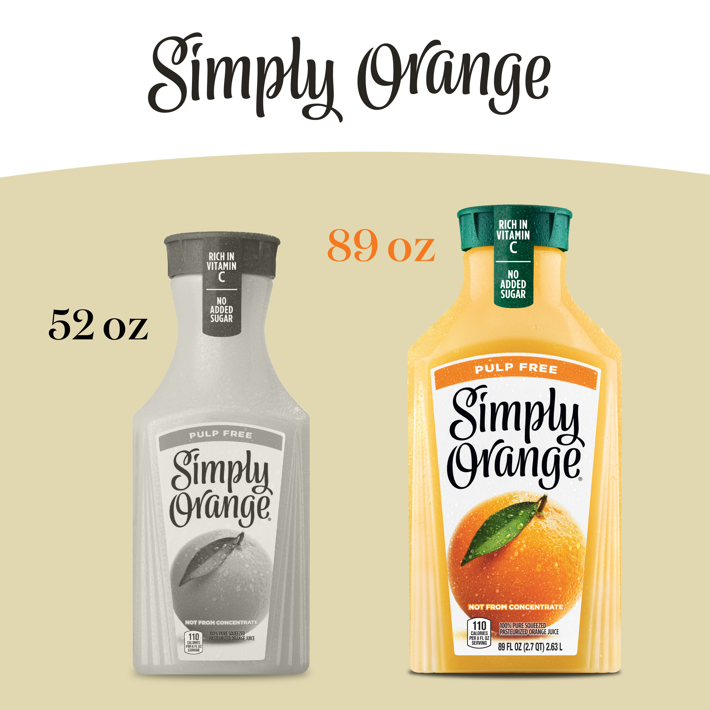 Simply Orange Juice Pulp Free Bottle, 89 fl oz | Giant Eagle
