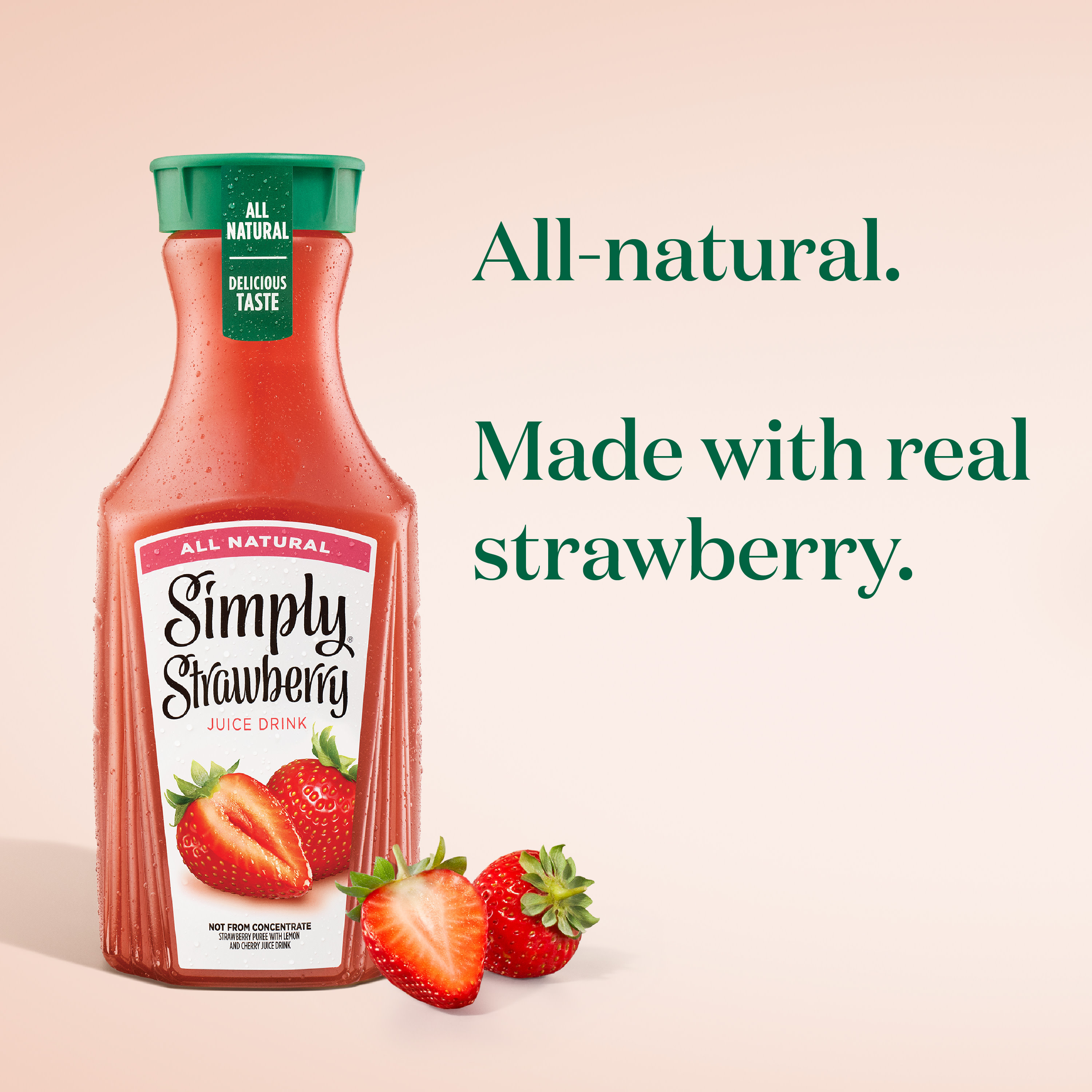 Simply Strawberry Bottle, 52 fl oz | Giant Eagle | Because It