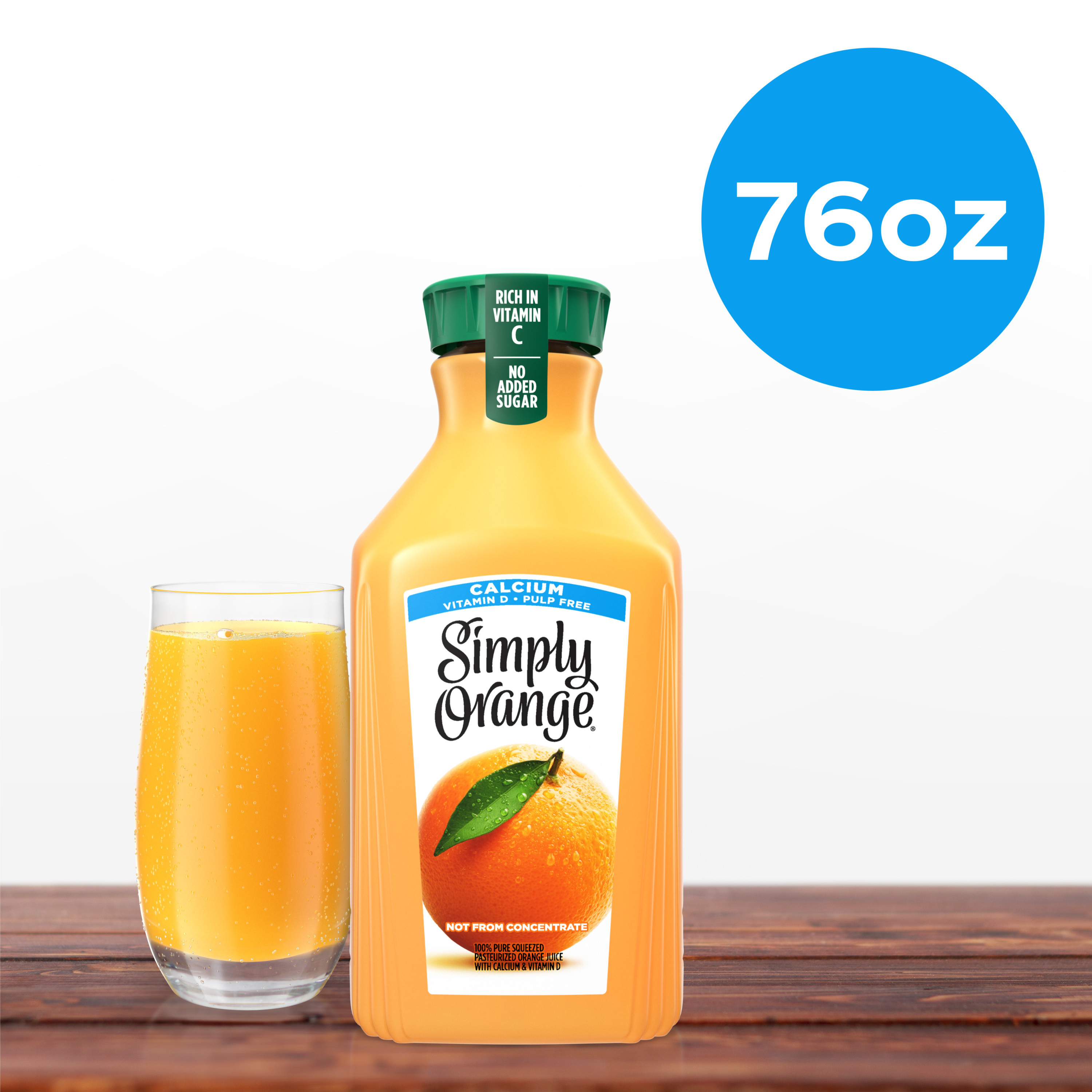 Simply Orange Juice Calcium Bottle, 76 oz bottle Giant Eagle