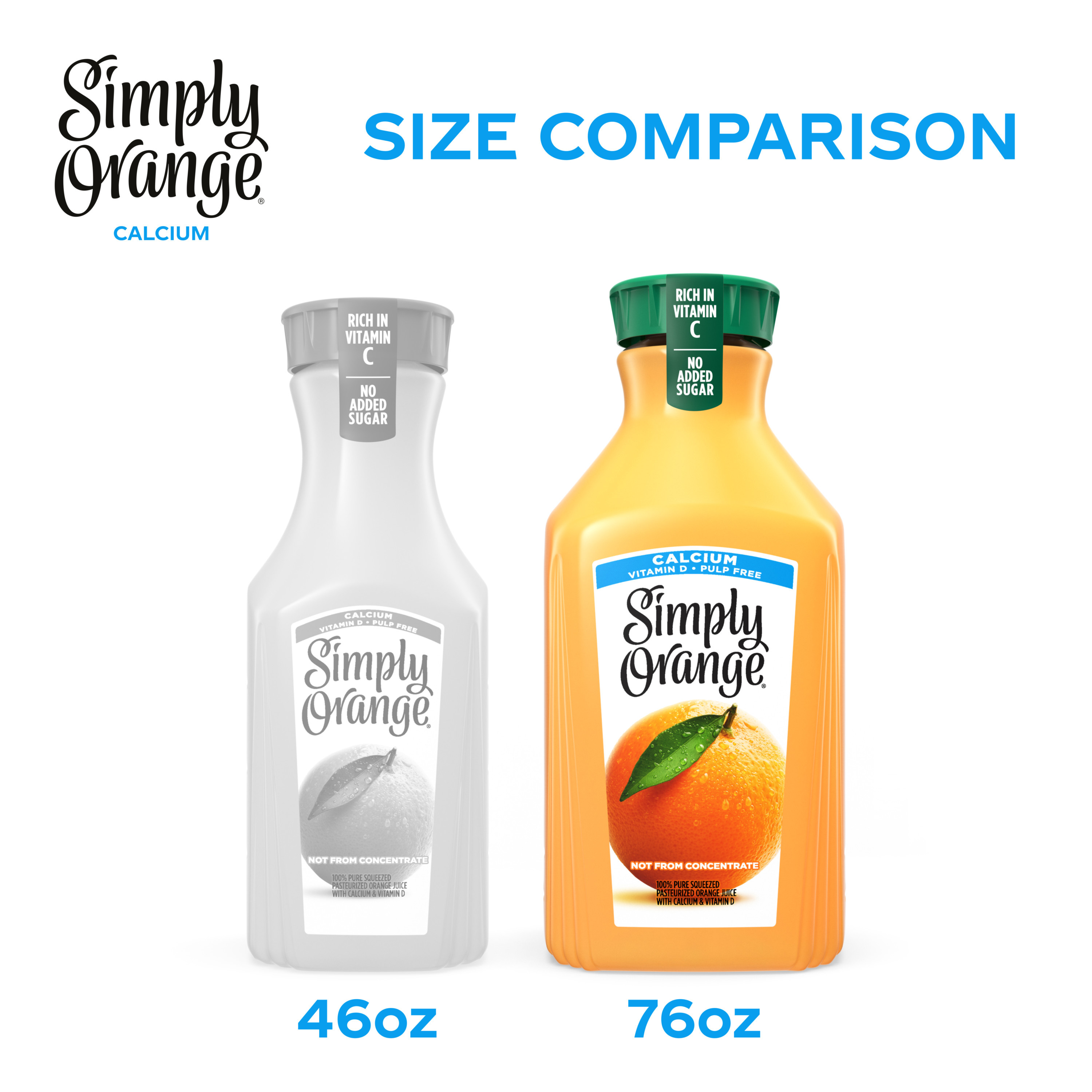 Simply Orange Juice Calcium Bottle, 76 oz bottle | Giant Eagle