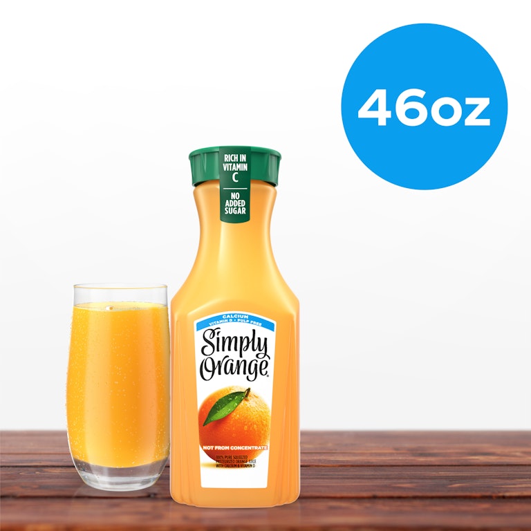 Simply Orange Juice with Calcium, 46 fl oz Bottle Giant Eagle