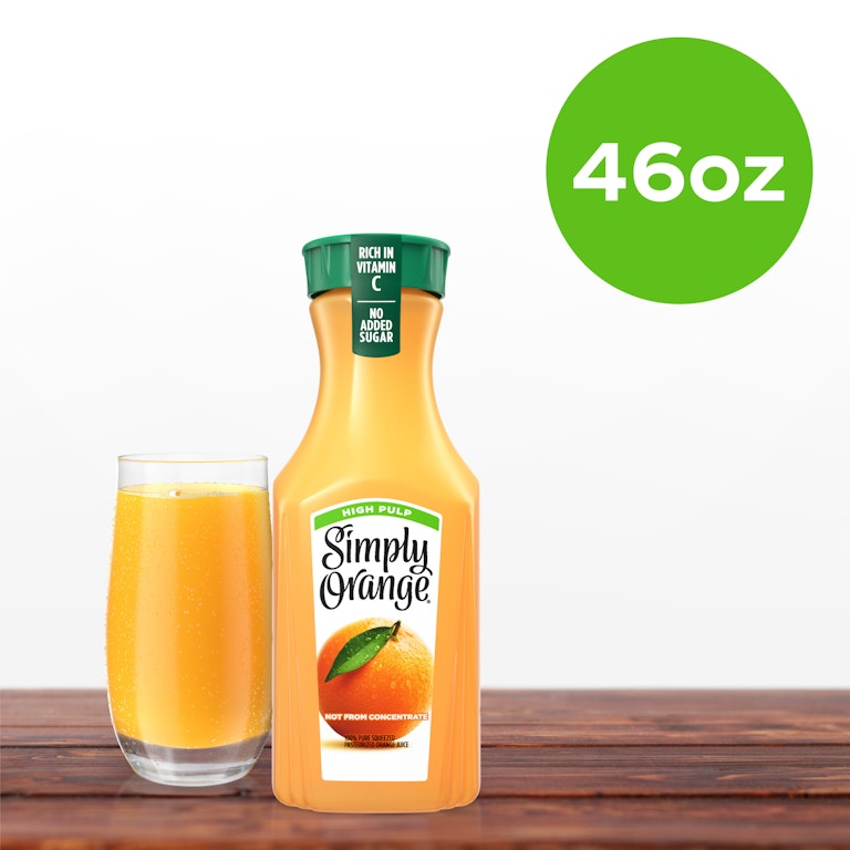 Simply Orange High Pulp Orange Juice, 46 fl oz Bottle Giant