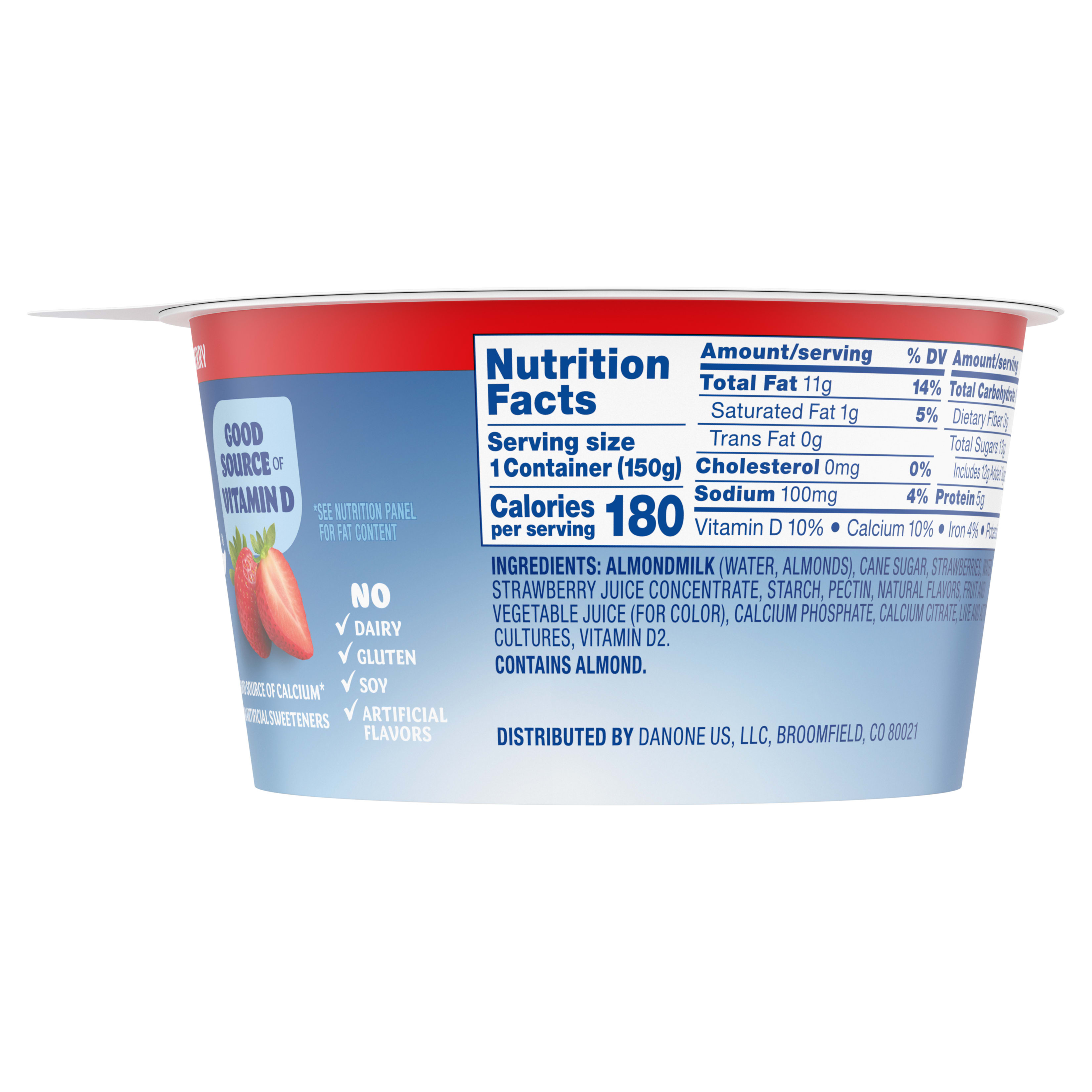 Silk Strawberry Dairy Free, Almond Milk Yogurt Alternative, Rich