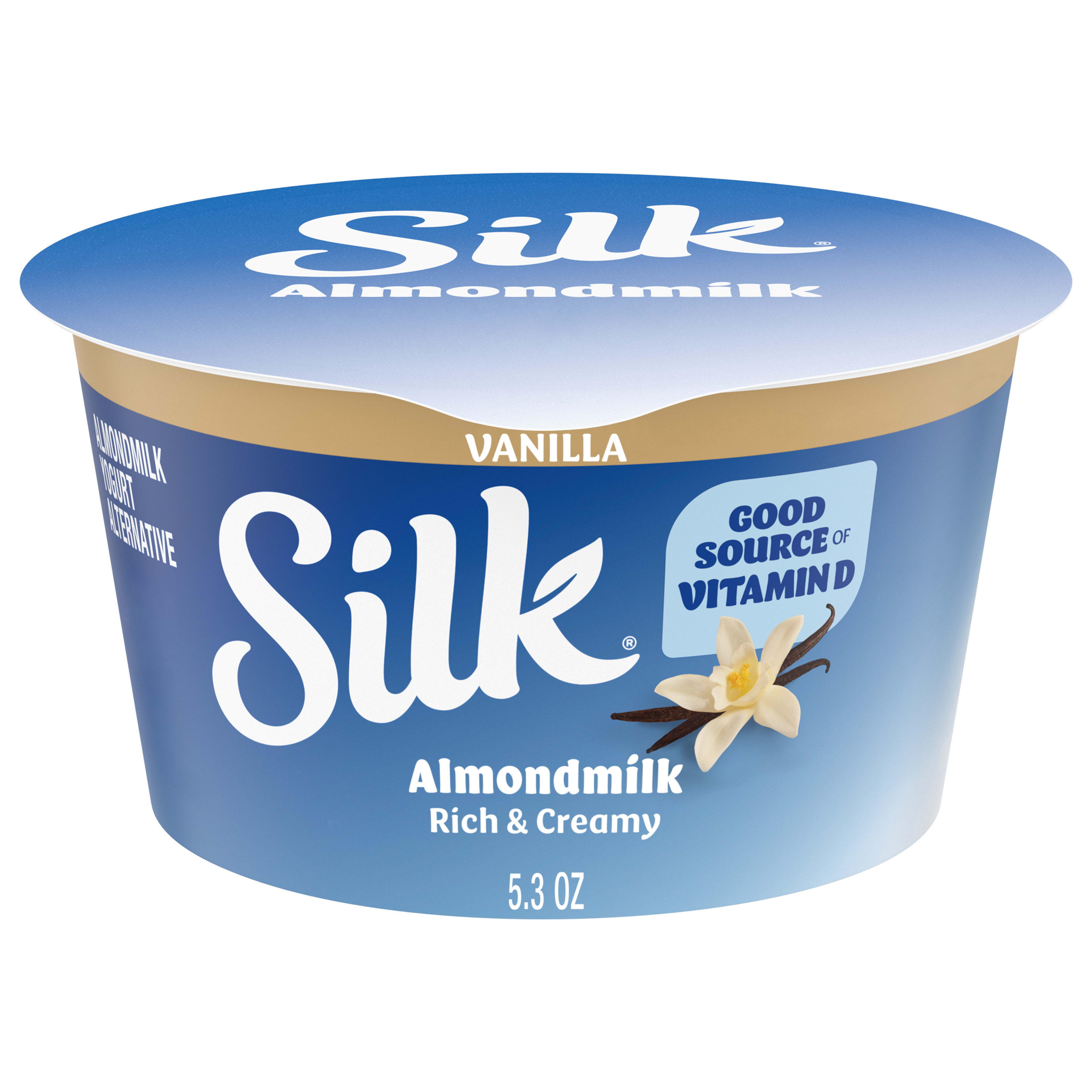 やさしいミルク 5 Silk Dairy Free Vanilla Almond Milk Yogurt Alternative, Plant