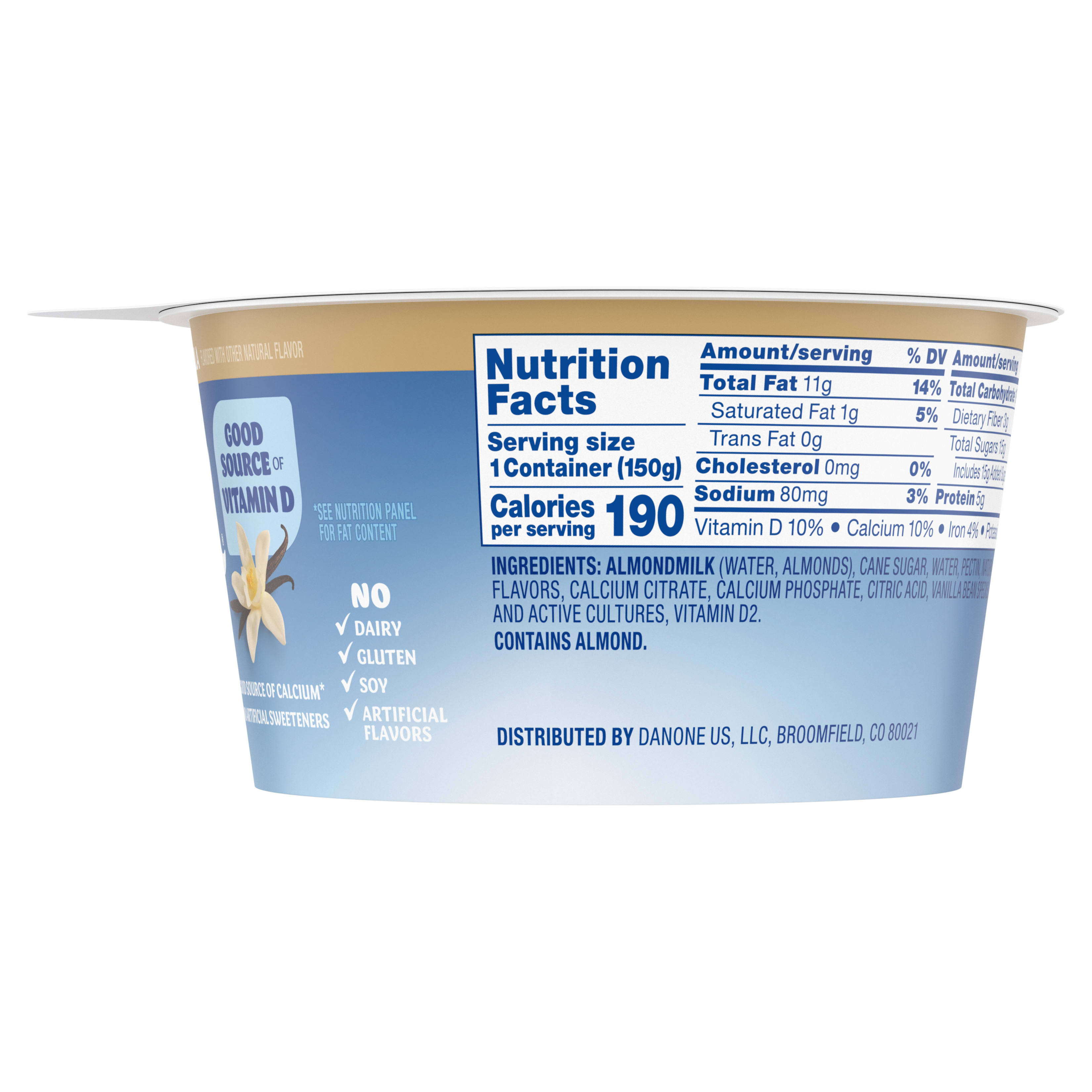 やさしいミルク 5 Silk Dairy Free Vanilla Almond Milk Yogurt Alternative, Plant