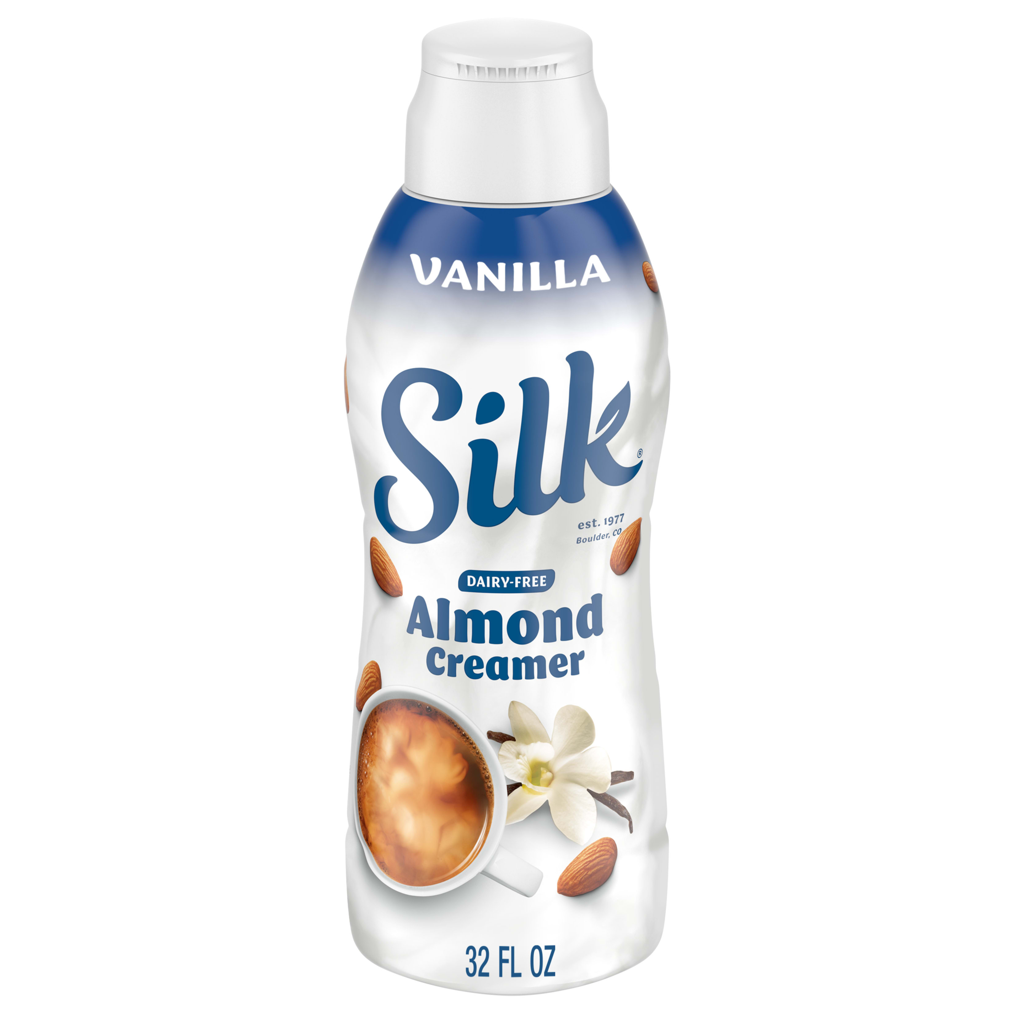 Silk Dairy Free Vanilla Almond Coffee Creamer, Plant-Based, Gluten
