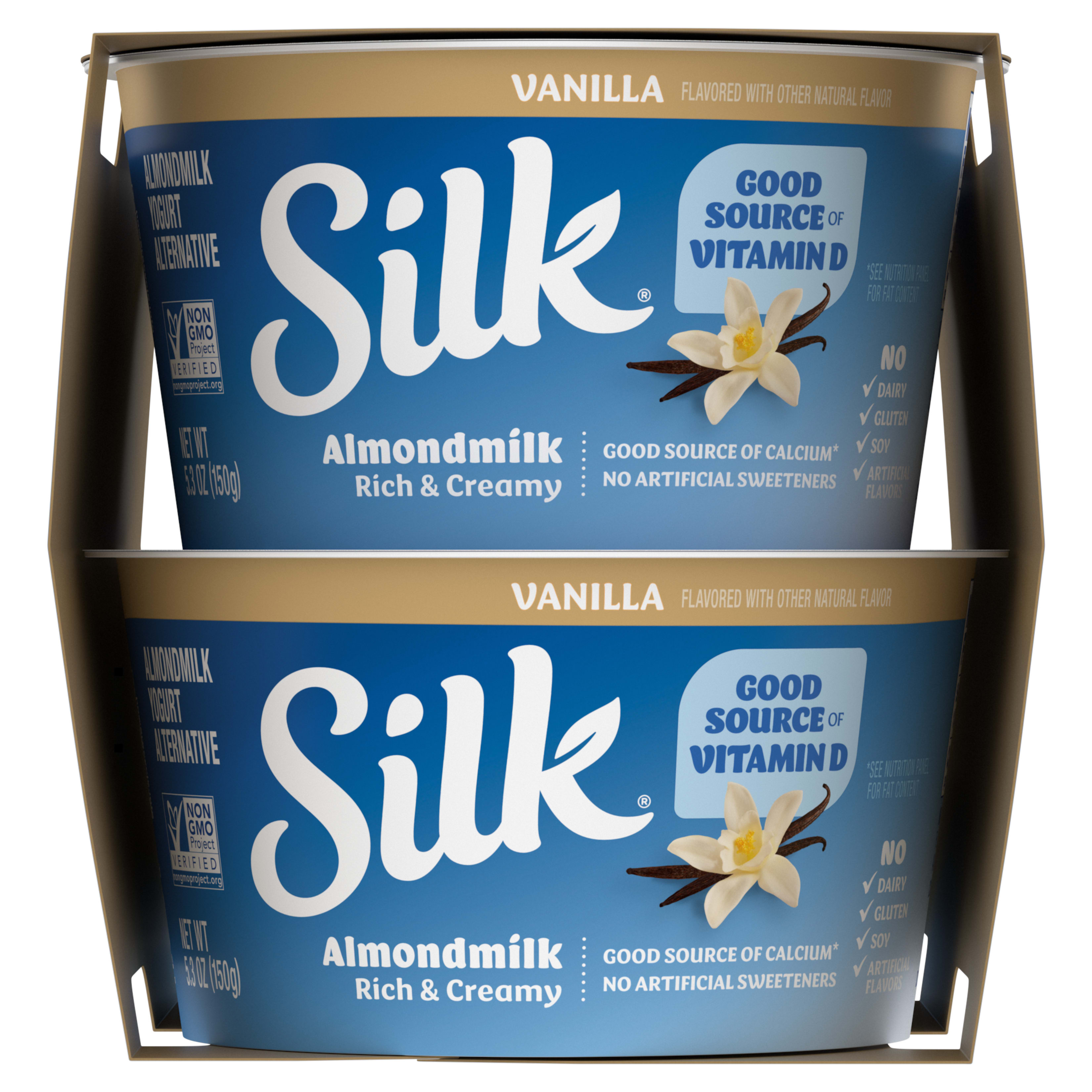 Silk Vanilla Dairy Free, Almond Milk Yogurt Alternative, Rich and