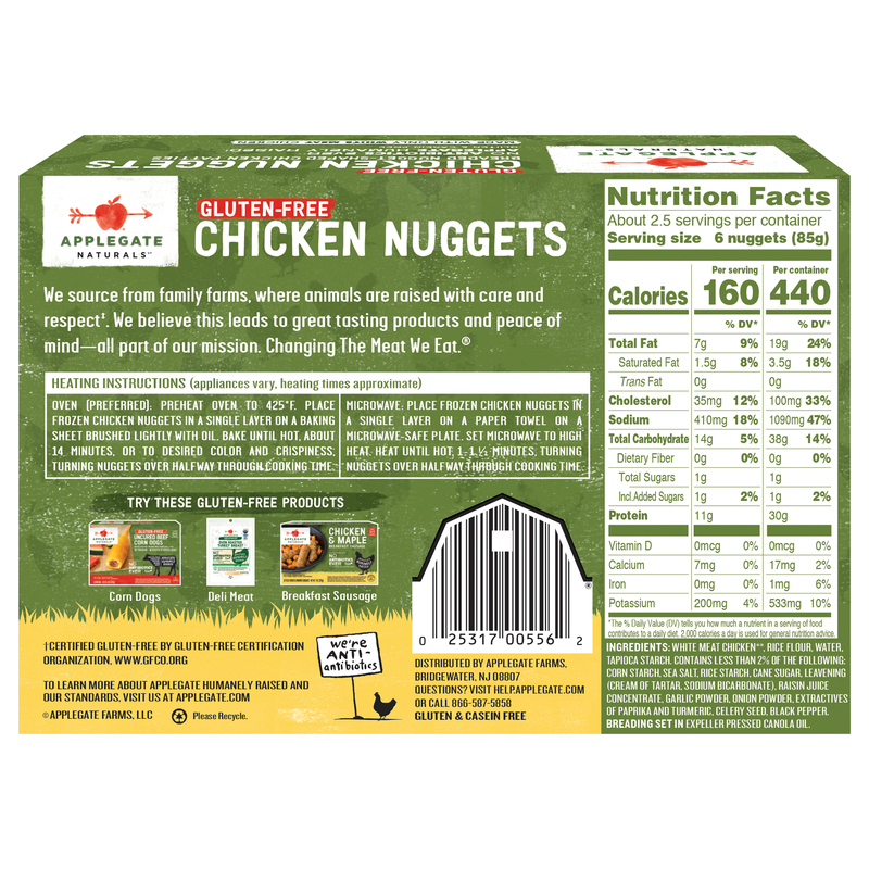 Applegate Natural Gluten-Free Chicken Nuggets (Frozen) | Giant