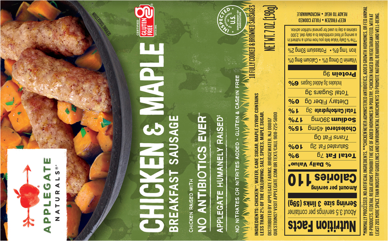 Applegate Naturals Chicken & Maple Breakfast Sausage | Giant Eagle