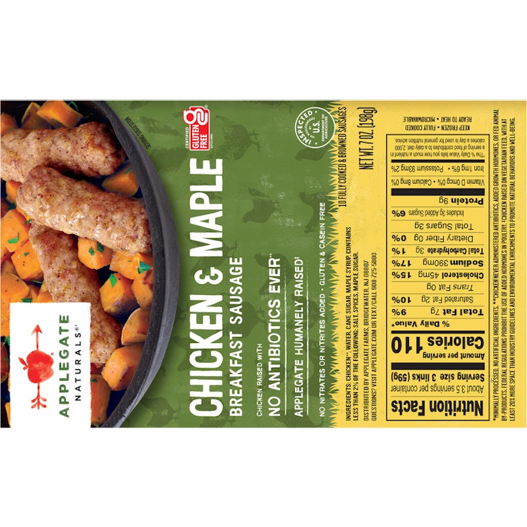 Applegate Naturals Chicken & Maple Breakfast Sausage | Giant Eagle Applegate Naturals Chicken & Maple Breakfast Sausage | Giant Eagle