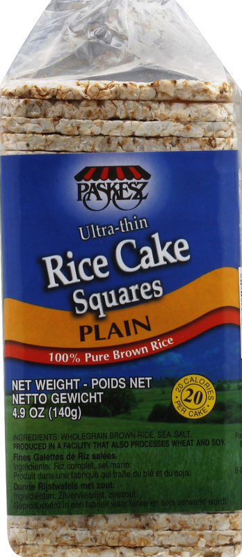 Paskesz Rice Cake Squares, Ultra-Thin, Plain | Giant Eagle