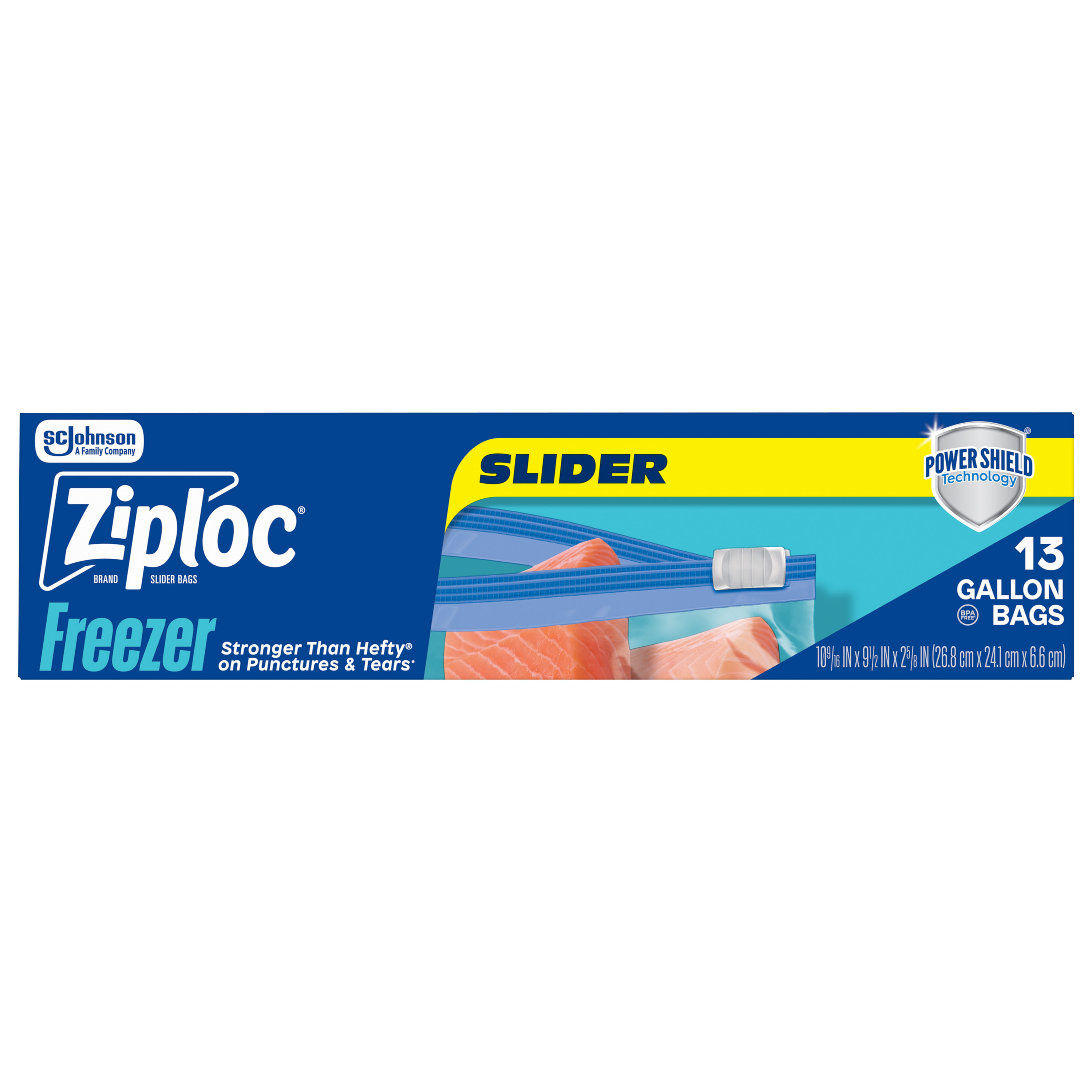 Ziploc® Brand Storage Slider Gallon Bags, Power Shield™ Technology