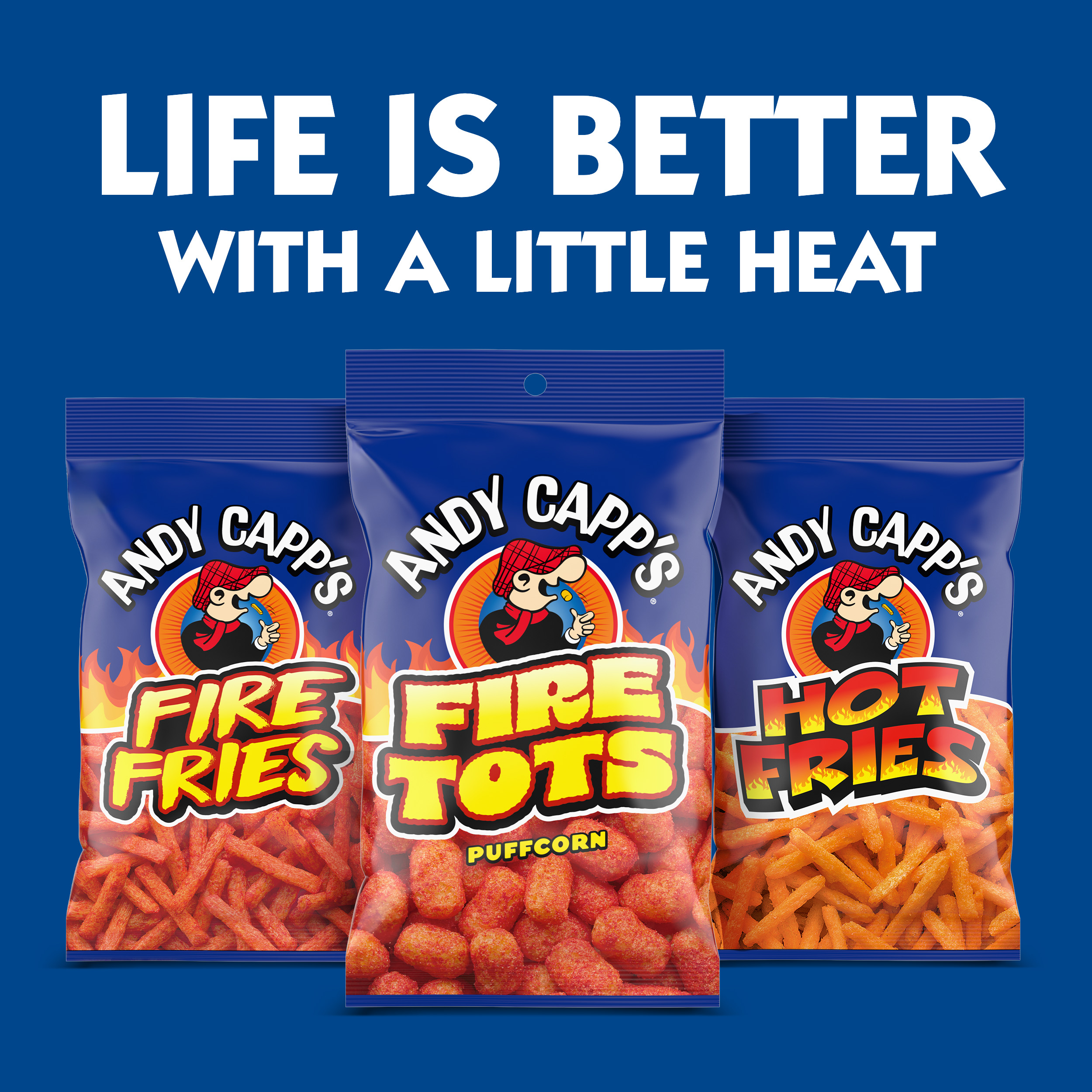 Andy Capp's Fire Tots, Puffcorn Snack, 1.5 oz. | Giant Eagle