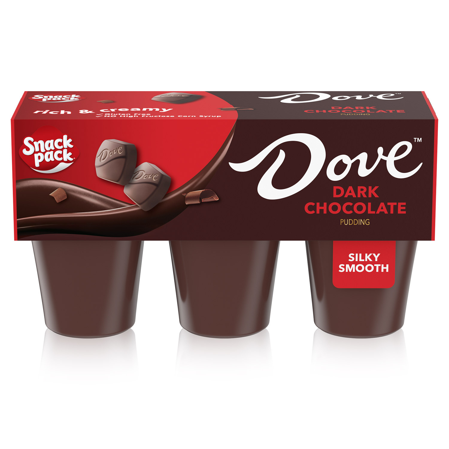 み*ち様 G-RAP【THE DOVE SHACK】【2 SCOOP】2枚セット Snack Pack DOVE Dark Chocolate Pudding Cups, 3.25 oz., 6-Count