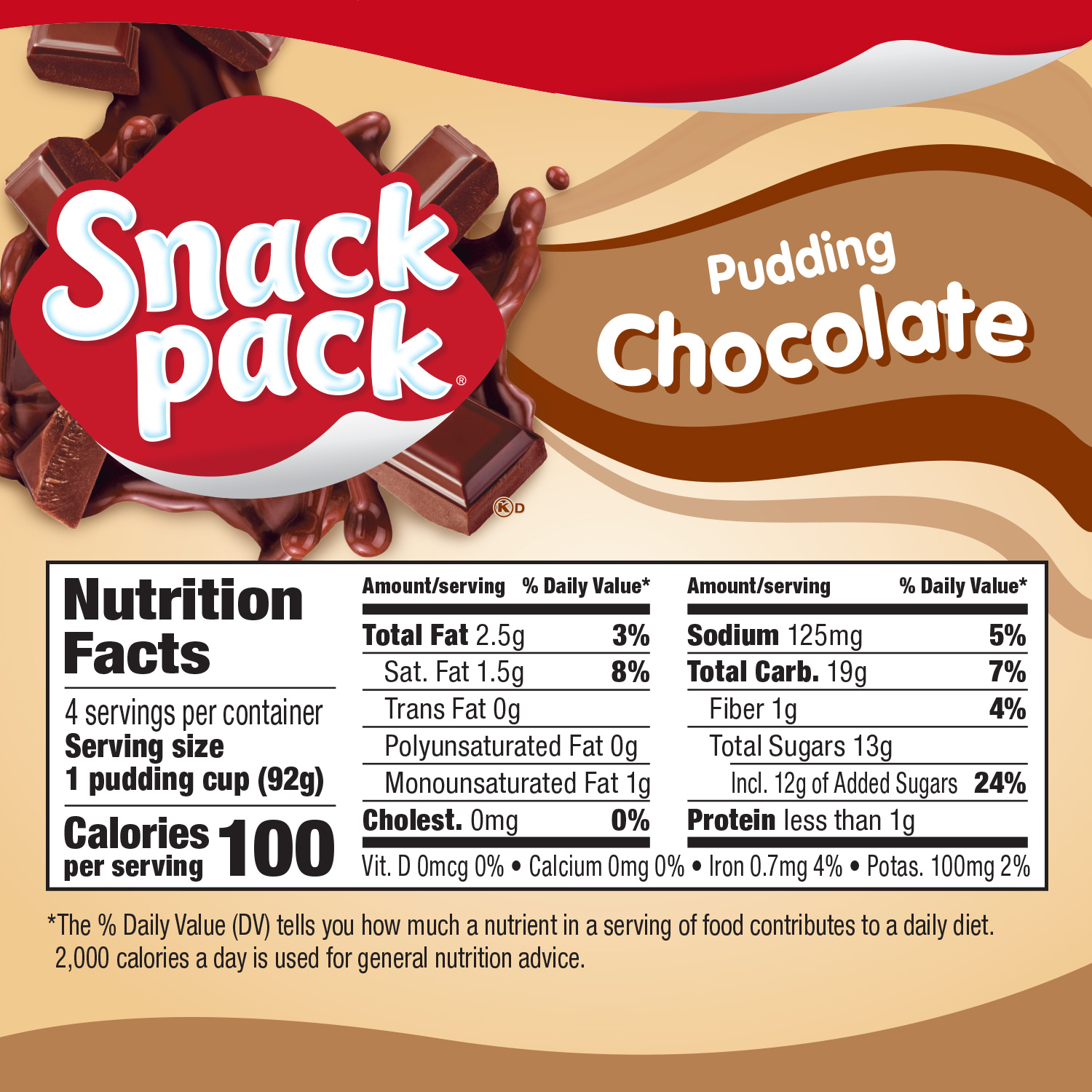 Snack Pack Chocolate Pudding Cups, 3.25 oz., 4-Count | Giant Eagle