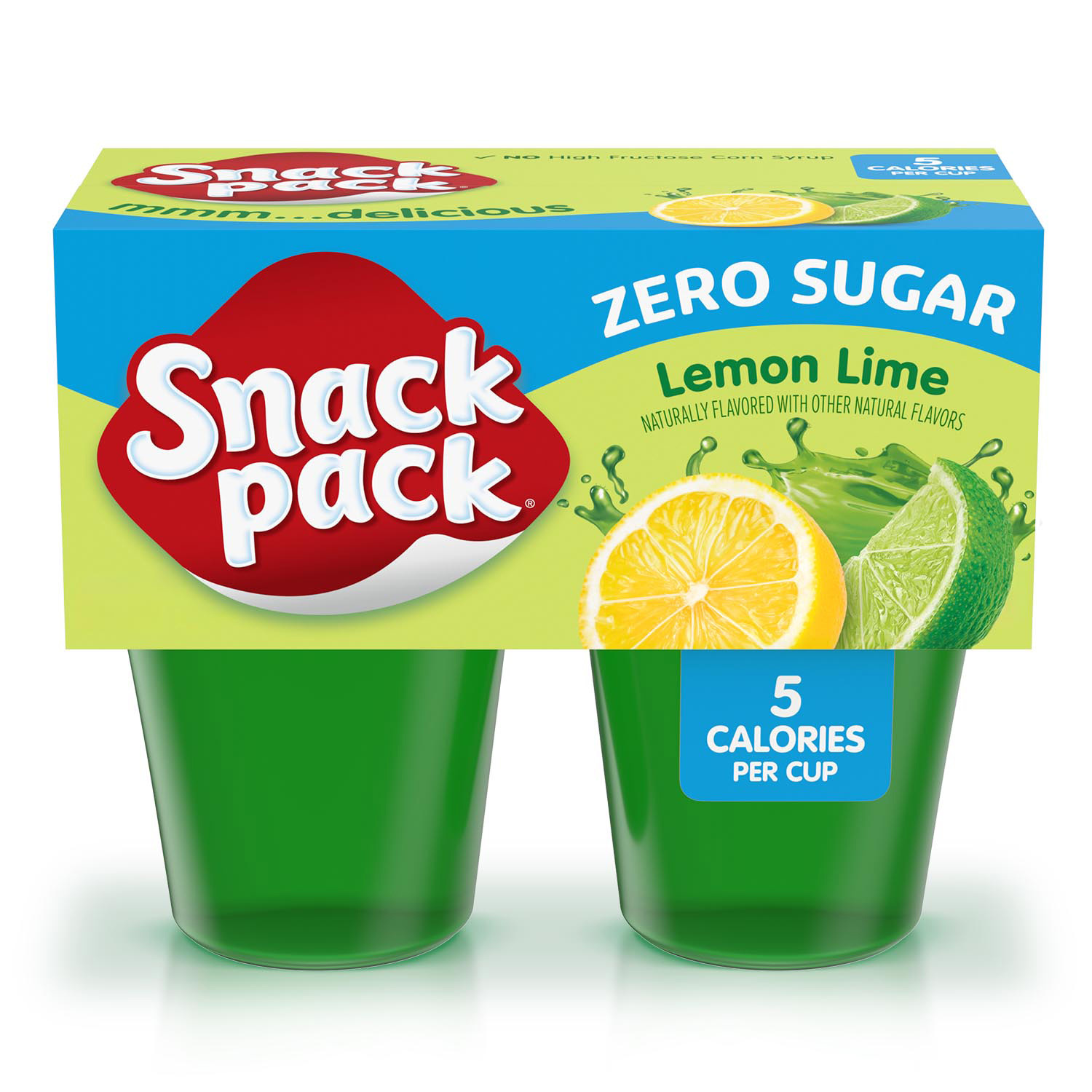 Snack Pack Zero Sugar Lemon Lime Flavored Low Calorie Juicy Gels