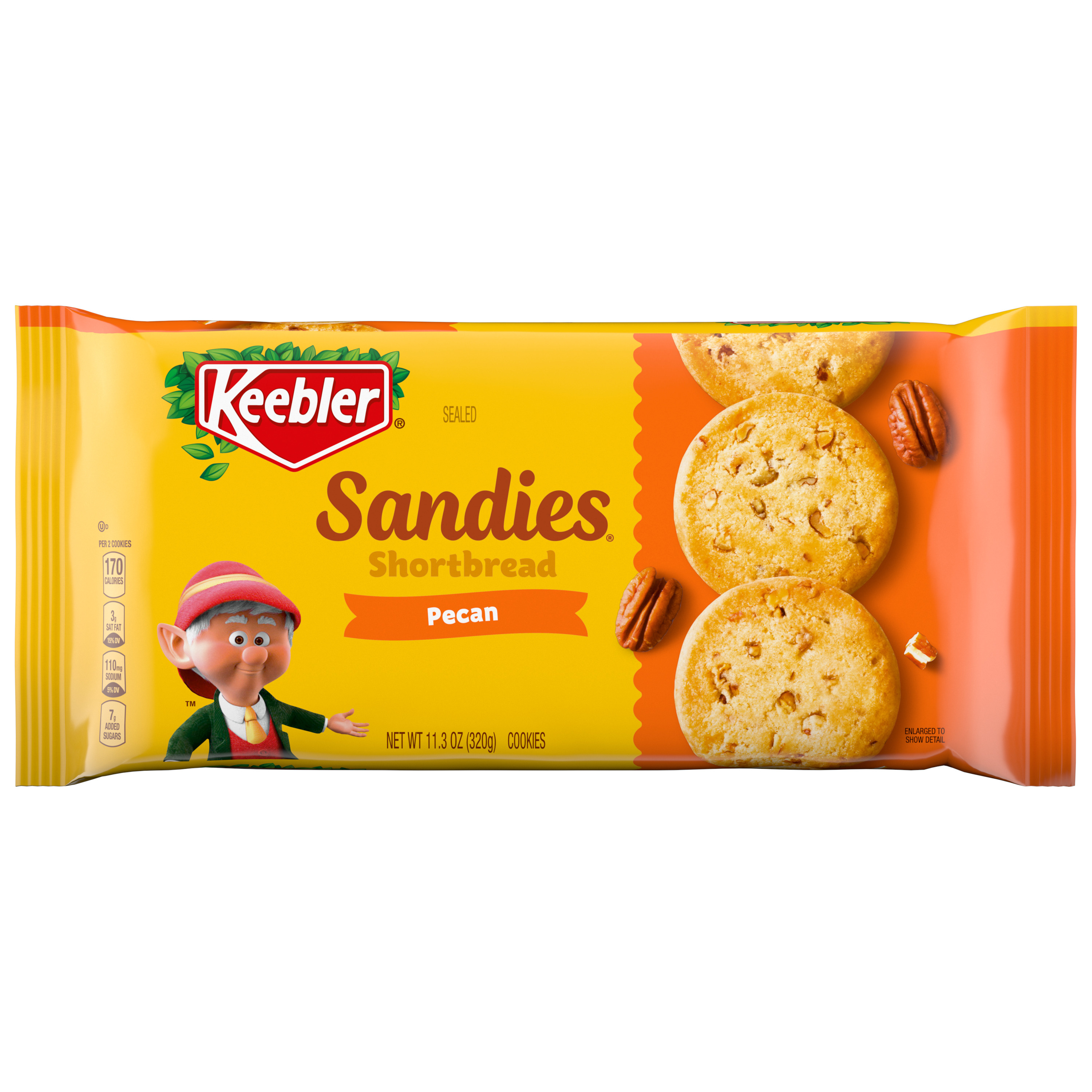 Keebler Sandies Pecan Cookies, Shortbread Cookies with Crunchy