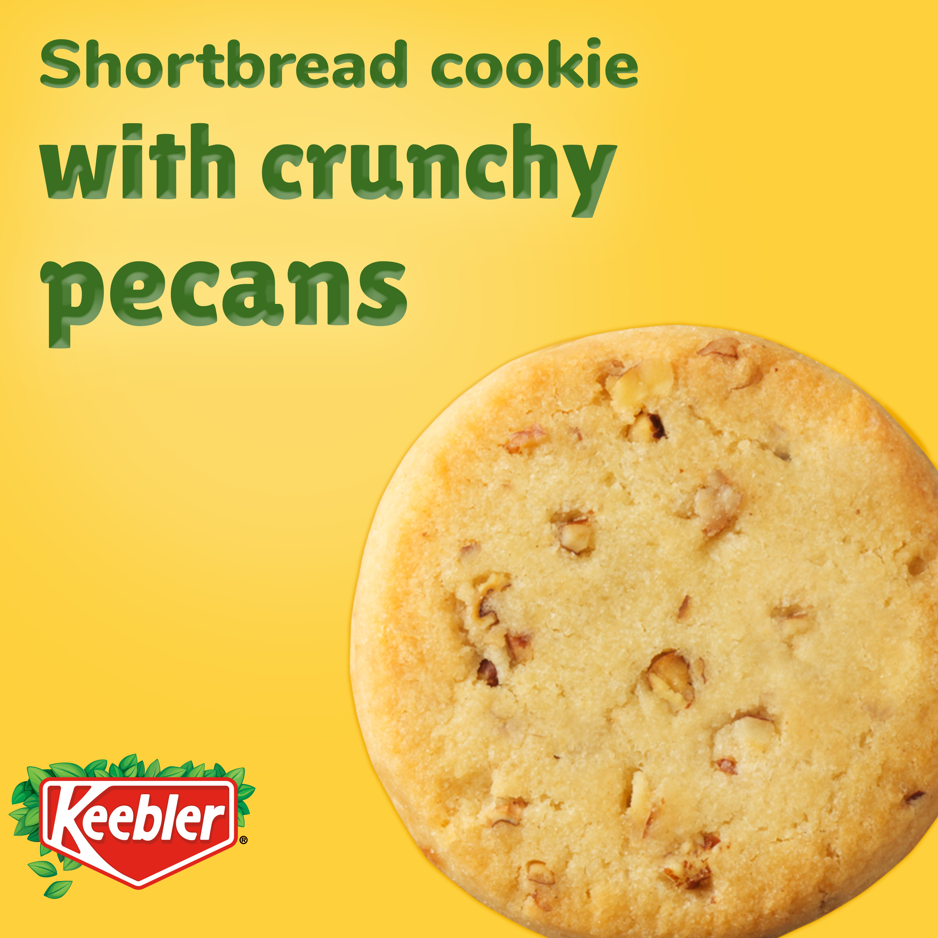 Keebler Sandies Pecan Cookies, Shortbread Cookies with Crunchy