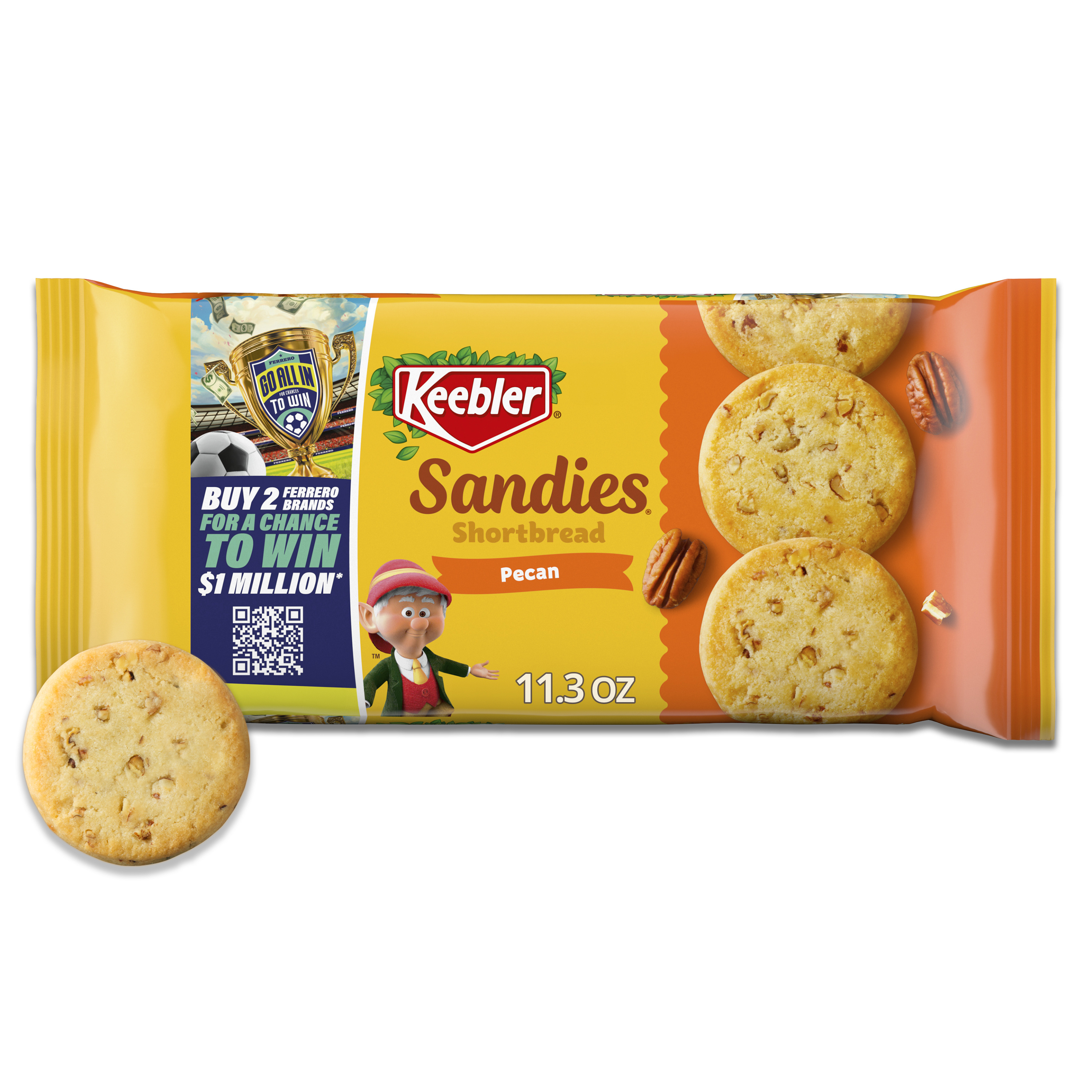 クッキー Keebler Sandies Pecan Cookies, Shortbread Cookies with Crunchy