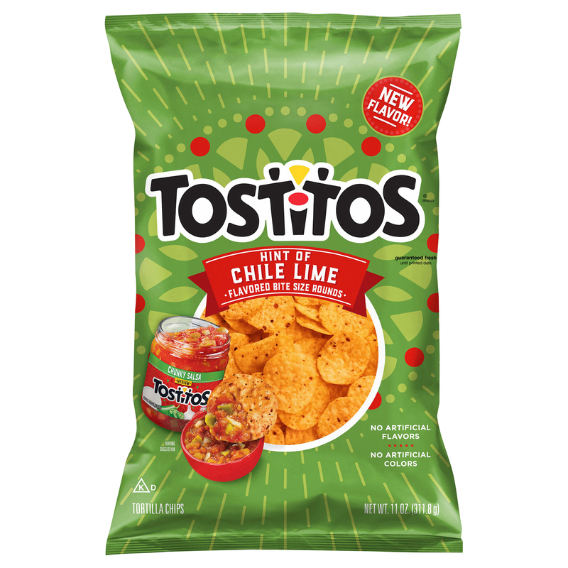 Tostitos Hint of Chile Lime Flavored Bite Size Rounds Tortilla