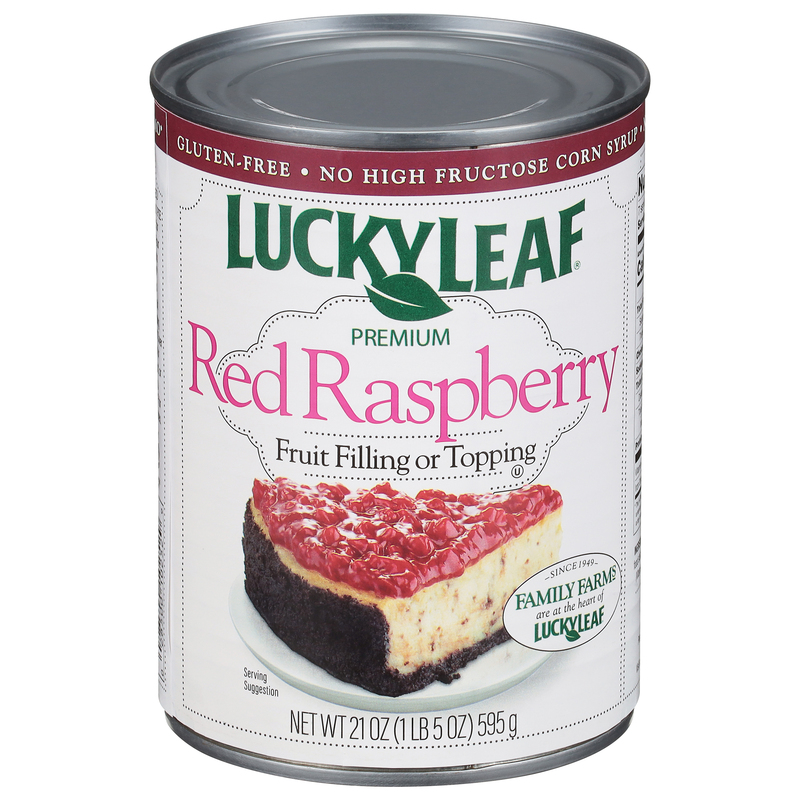Lucky Leaf Fruit Filling or Topping, Premium, Red Raspberry