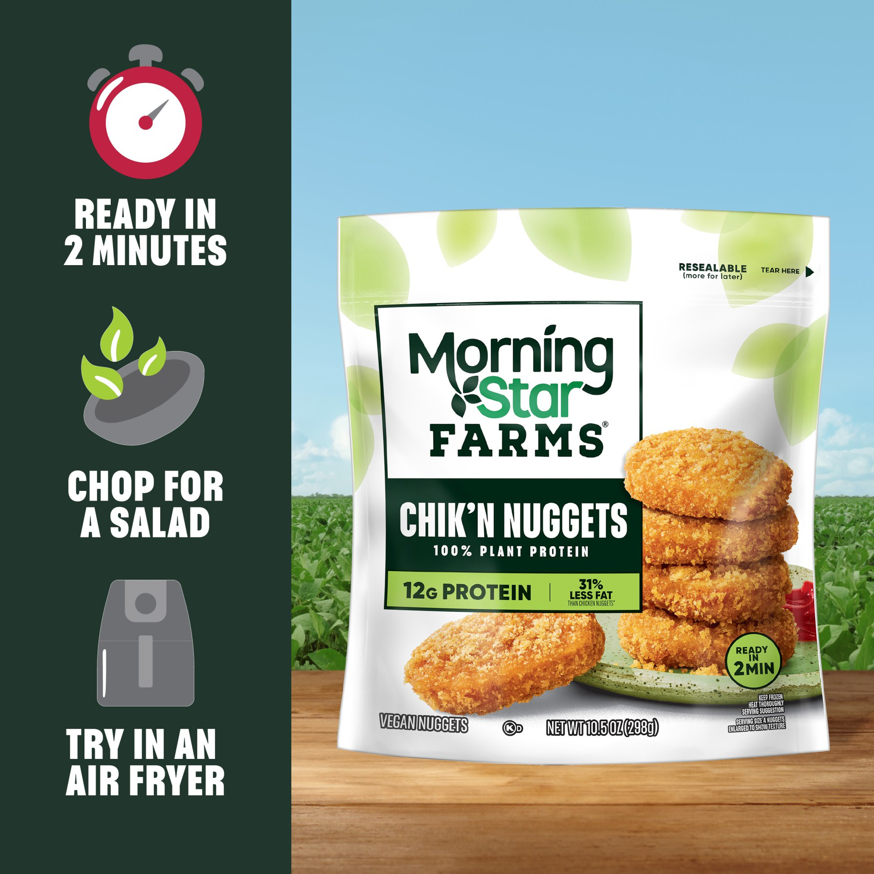 MorningStar Farms Plant Based Chik'n Nuggets Original, Vegan Chicken, 10.5  oz | Giant Eagle | Because It Matters | Grocery Store & Pharmacy