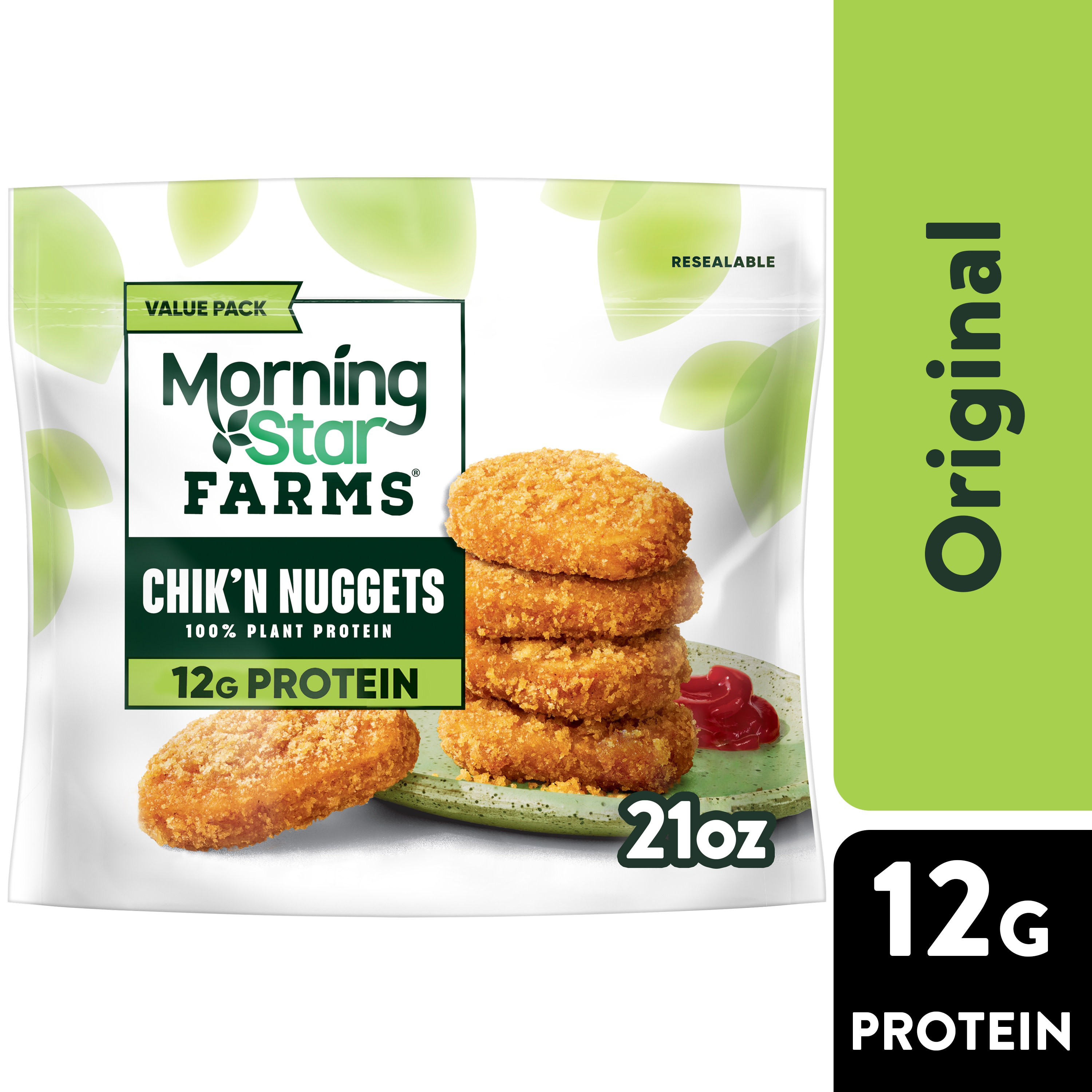 MorningStar Farms Plant Based Chik'n Nuggets Original, Vegan Meat